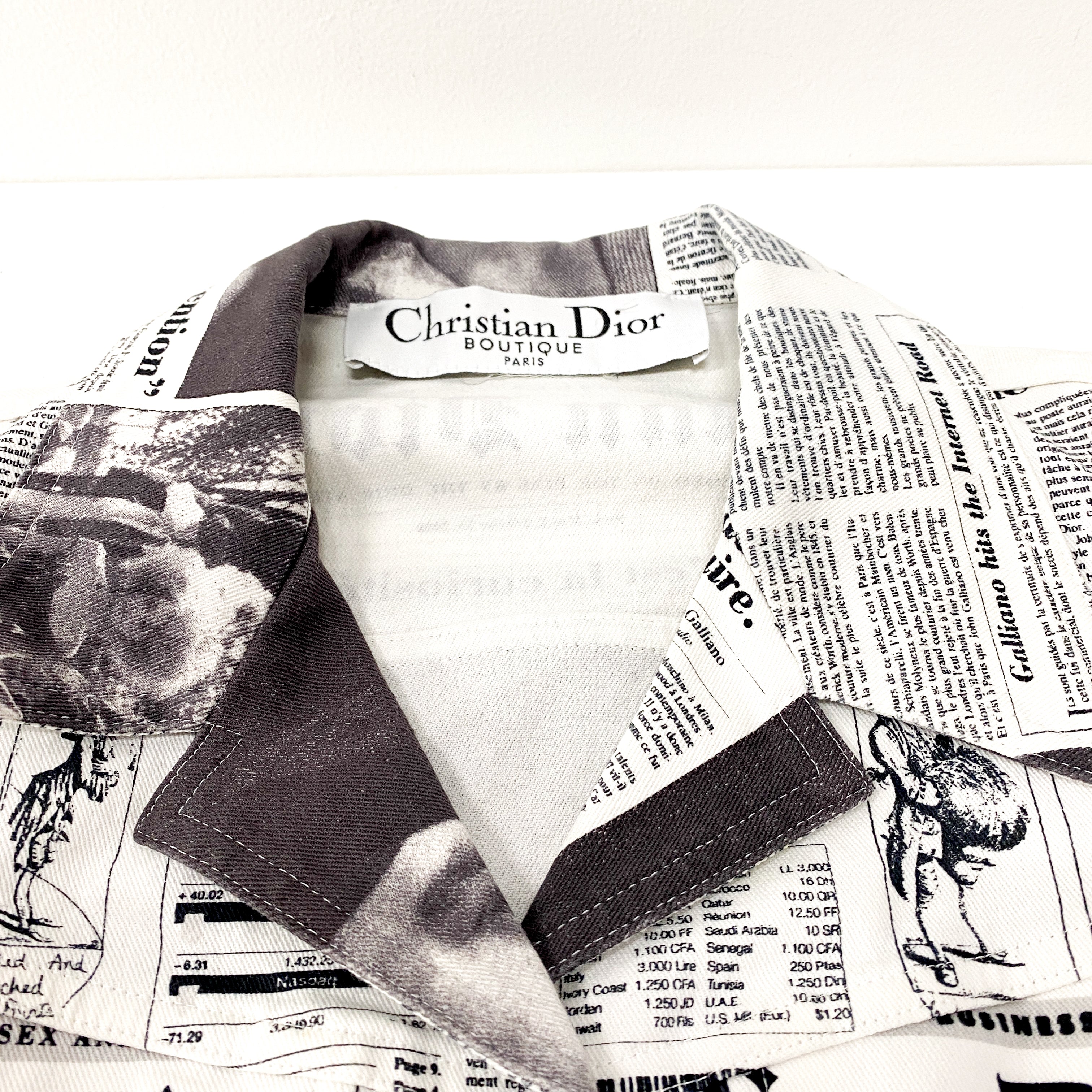 Fall 2000 Newspaper Jacket White by John Galliano