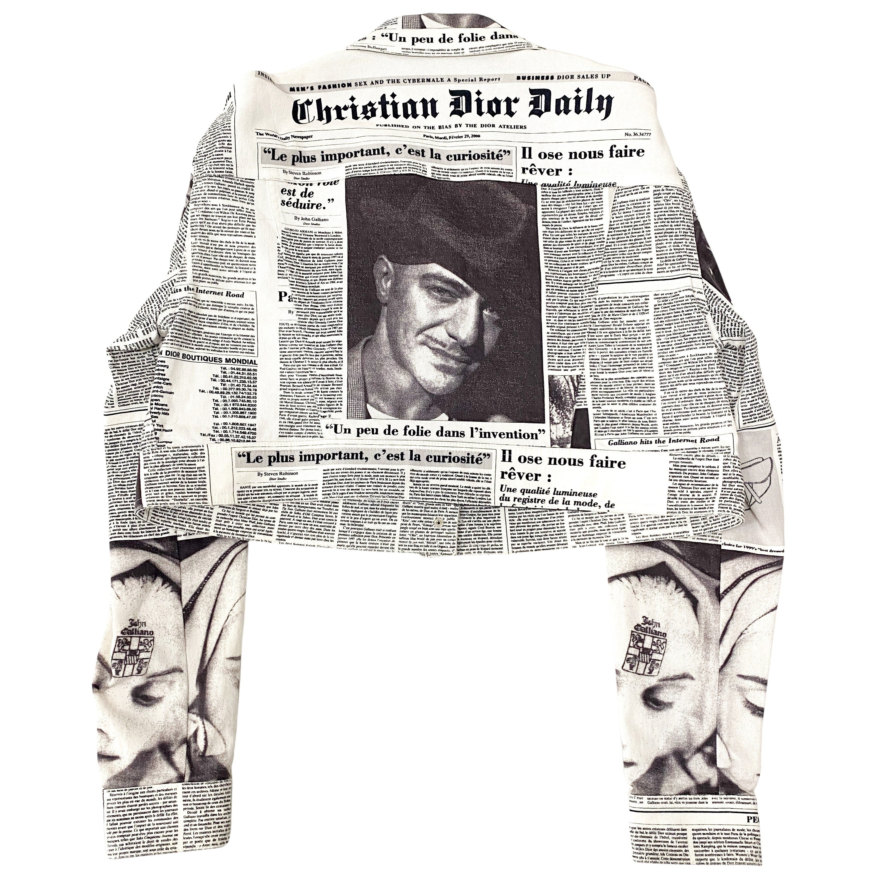 Fall 2000 Newspaper Jacket White by John Galliano