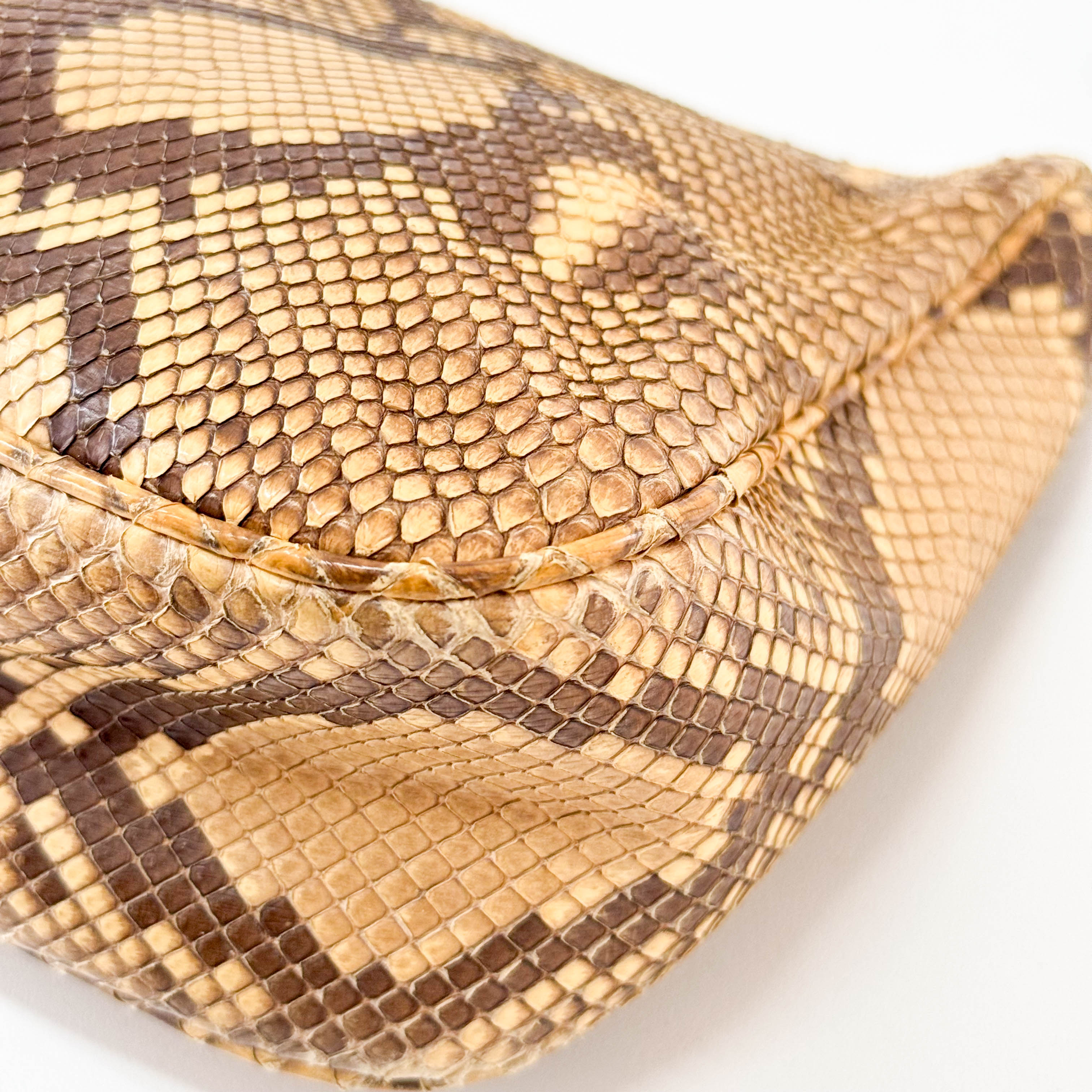 Bamboo Brown Leather Hobo Shoulder Bag