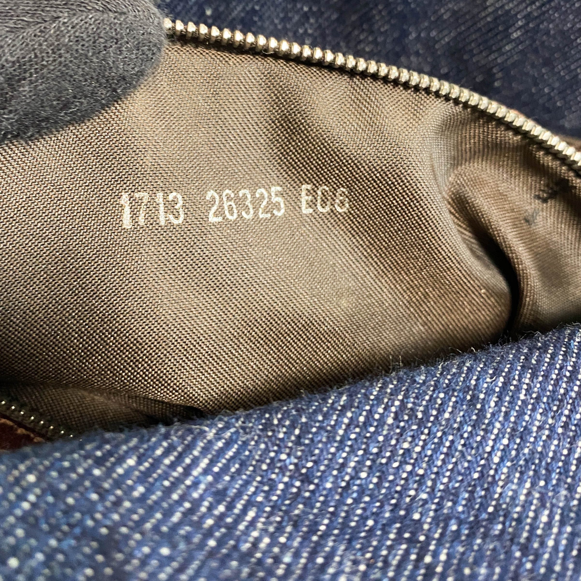 Fendi Mamma Baguette Shoulder Bag Blue Denim