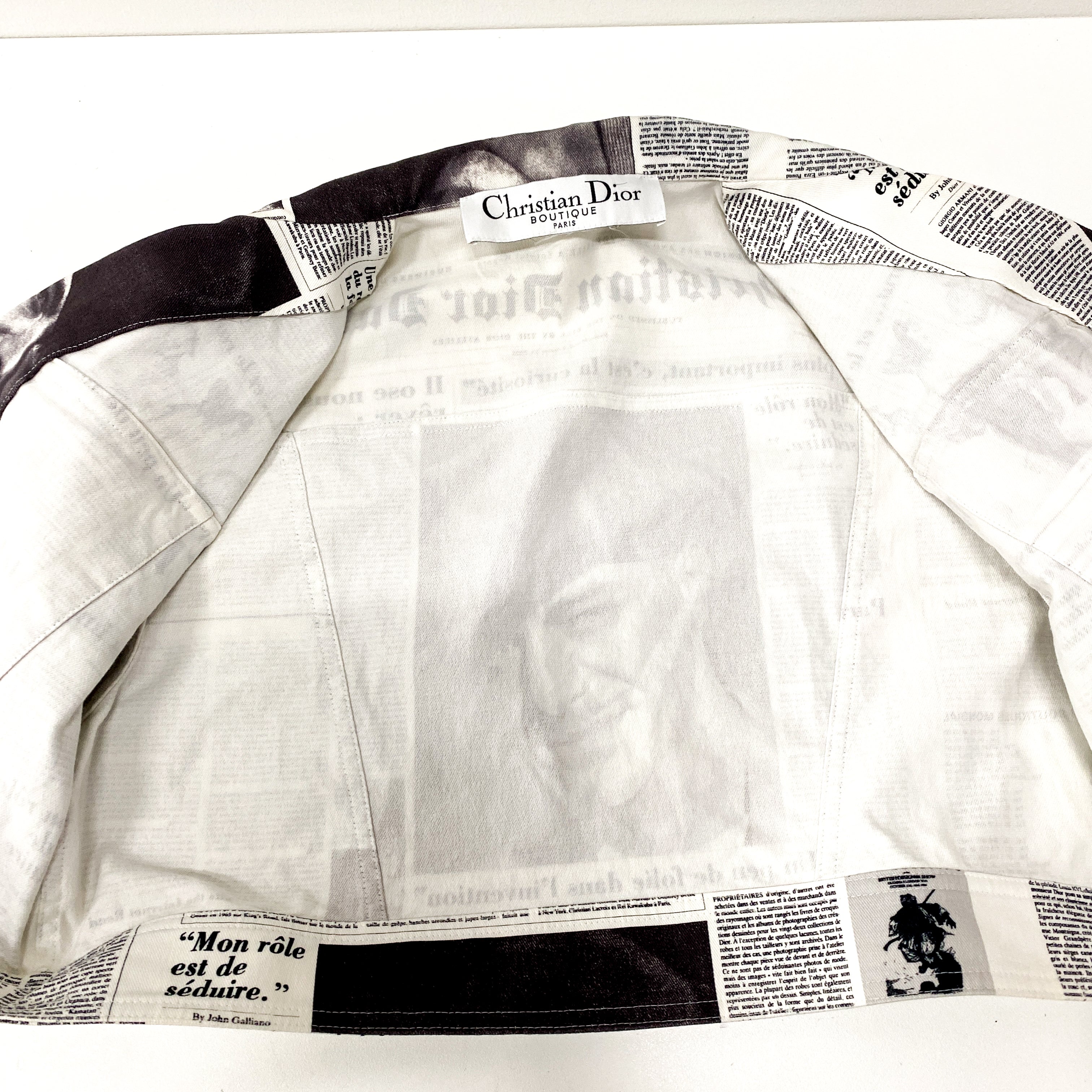 Fall 2000 Newspaper Jacket White by John Galliano