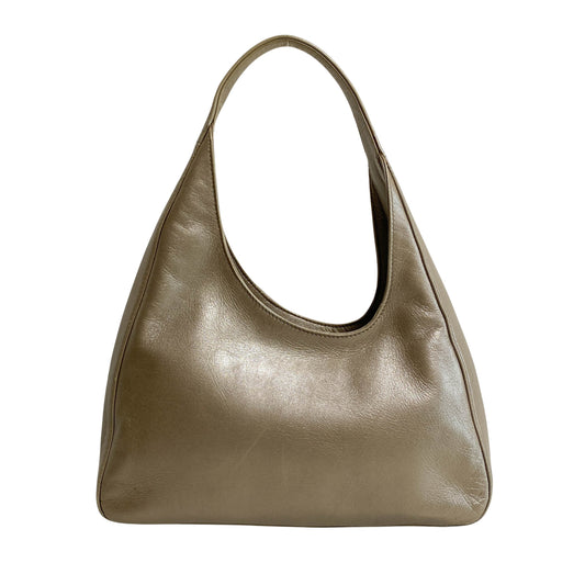 Leather Hobo Champagne Gold Bag