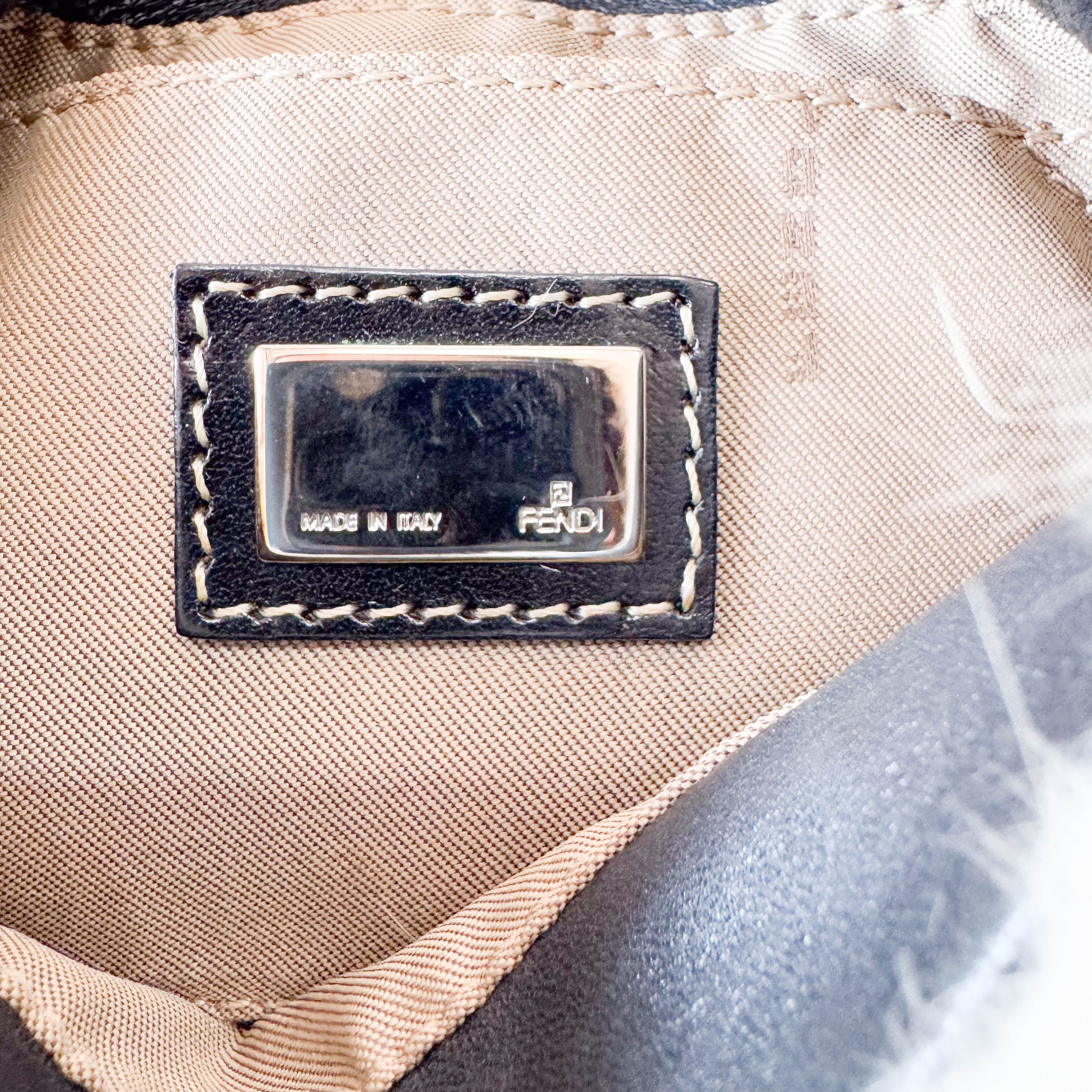 Mini Mamma Baguette White Fur Shoulder Bag