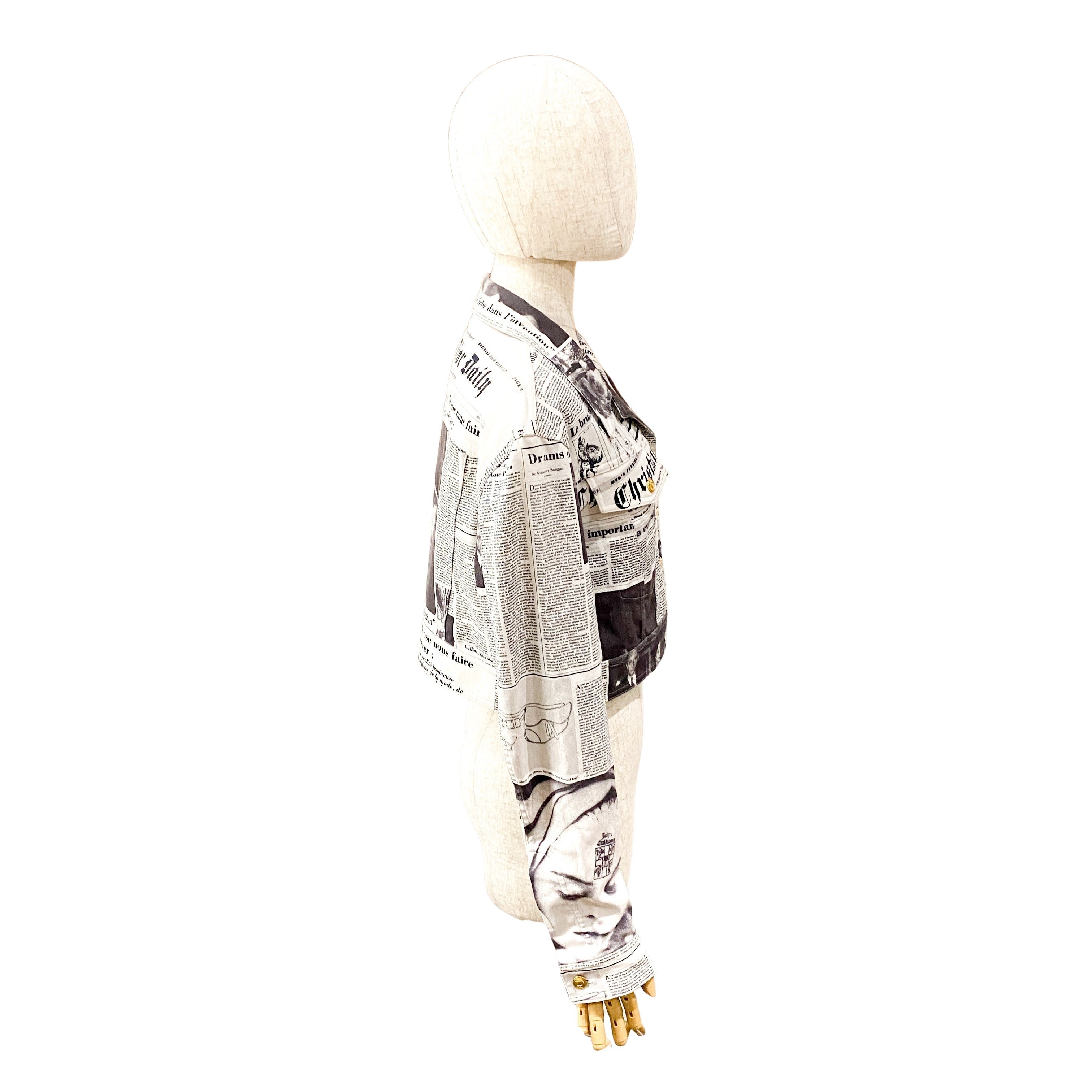 Fall 2000 Newspaper Jacket White by John Galliano