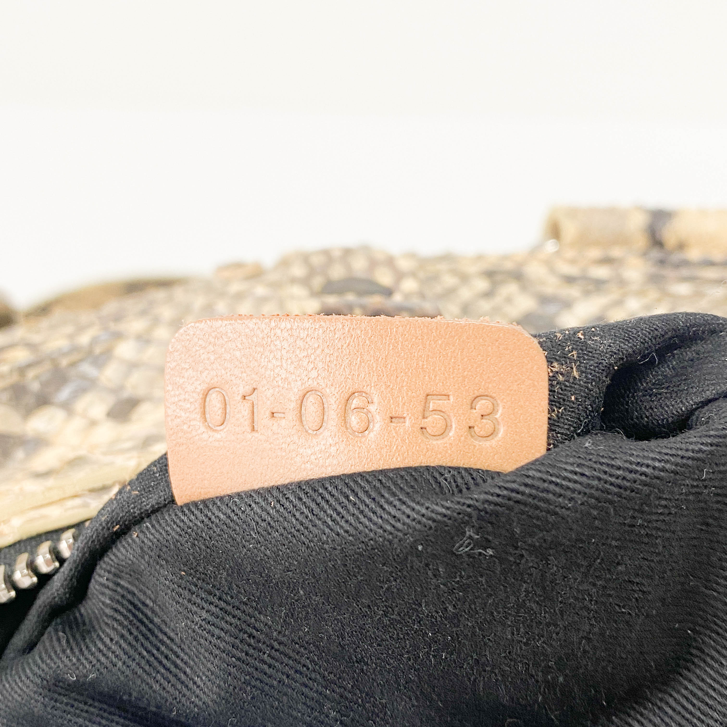 Yellow Python Embossed Leather Shoulder Bag