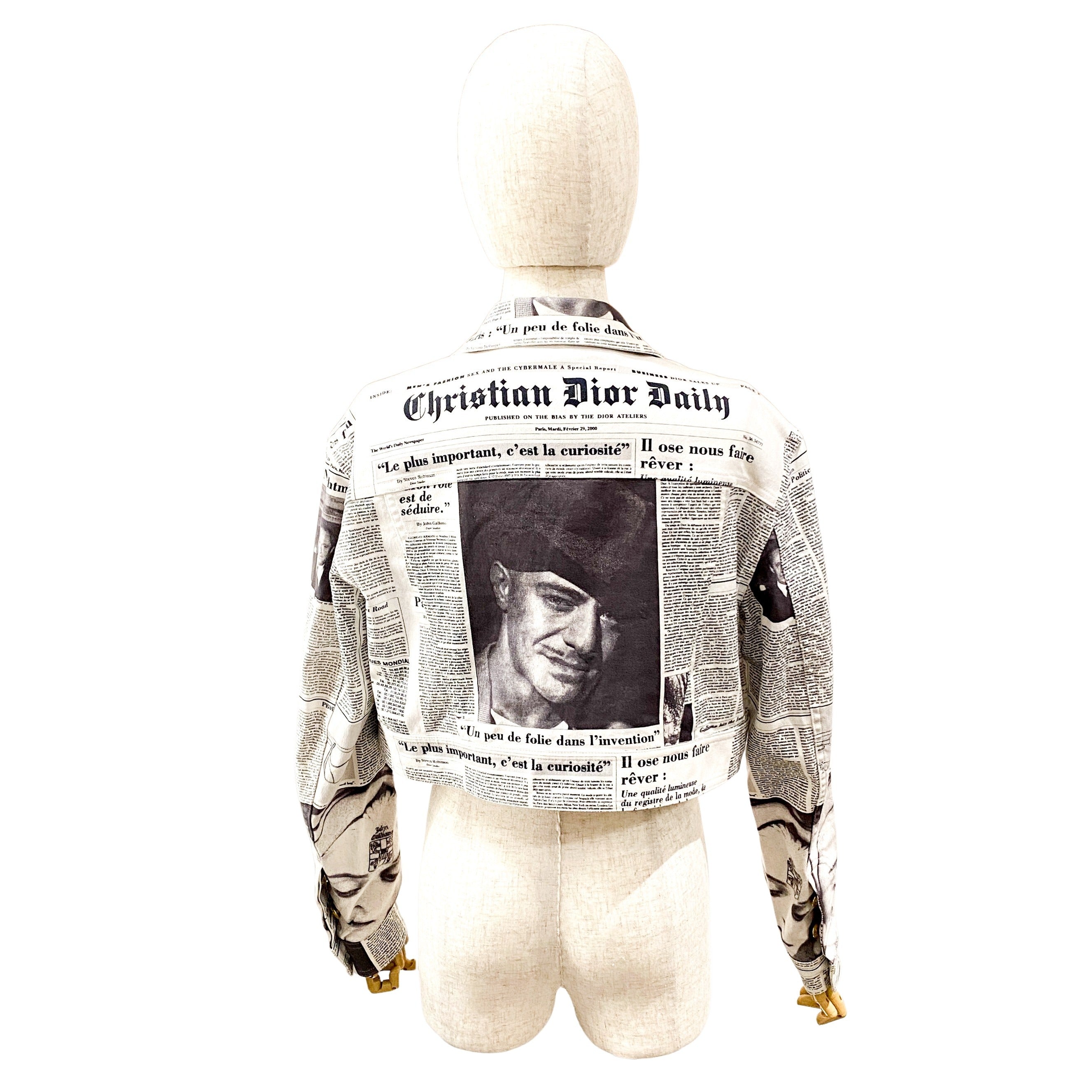 Fall 2000 Newspaper Jacket White by John Galliano