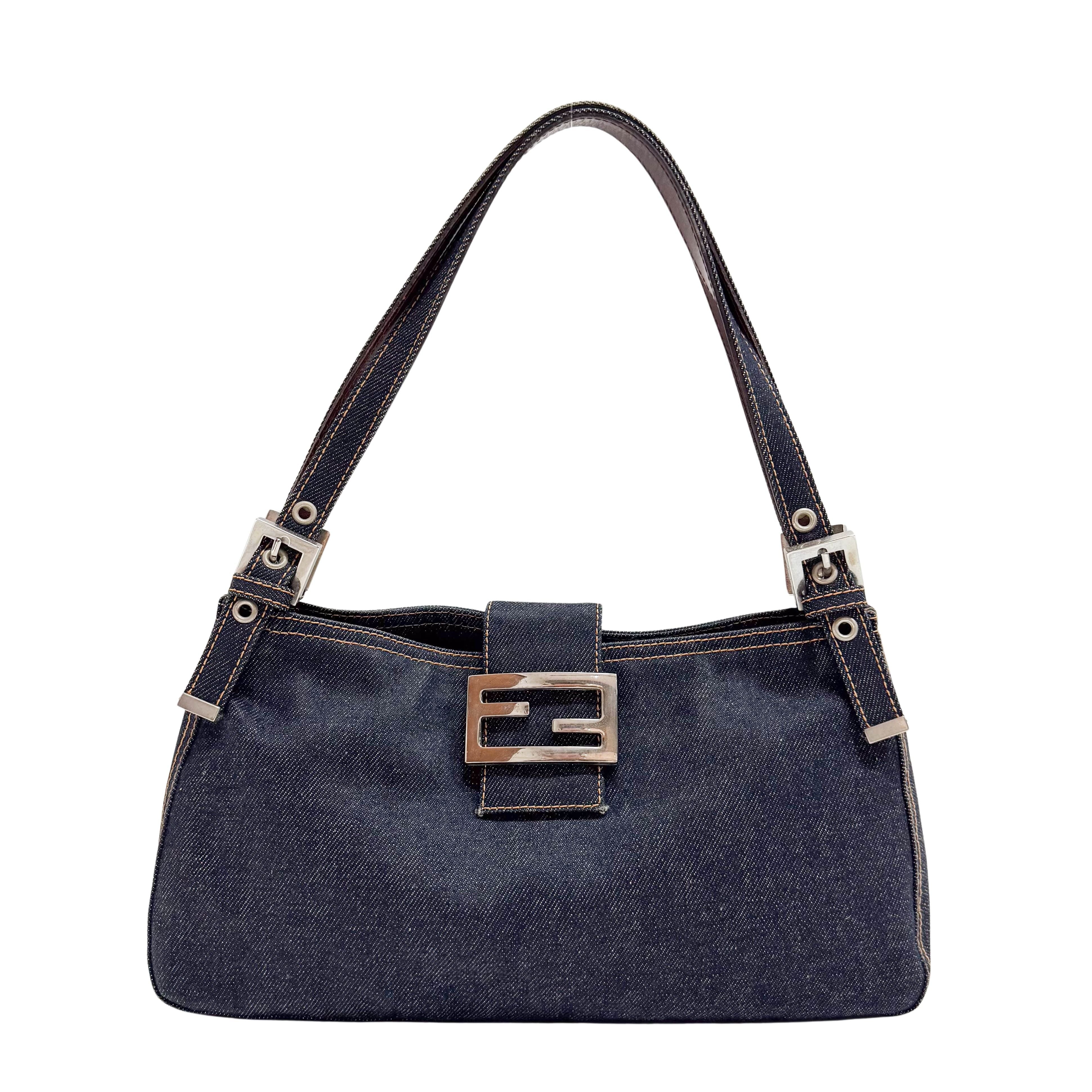 Blue Denim Shoulder Bag