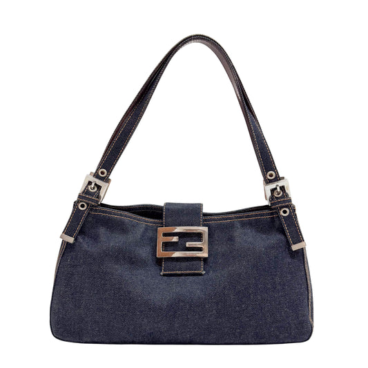 Blue Denim Shoulder Bag