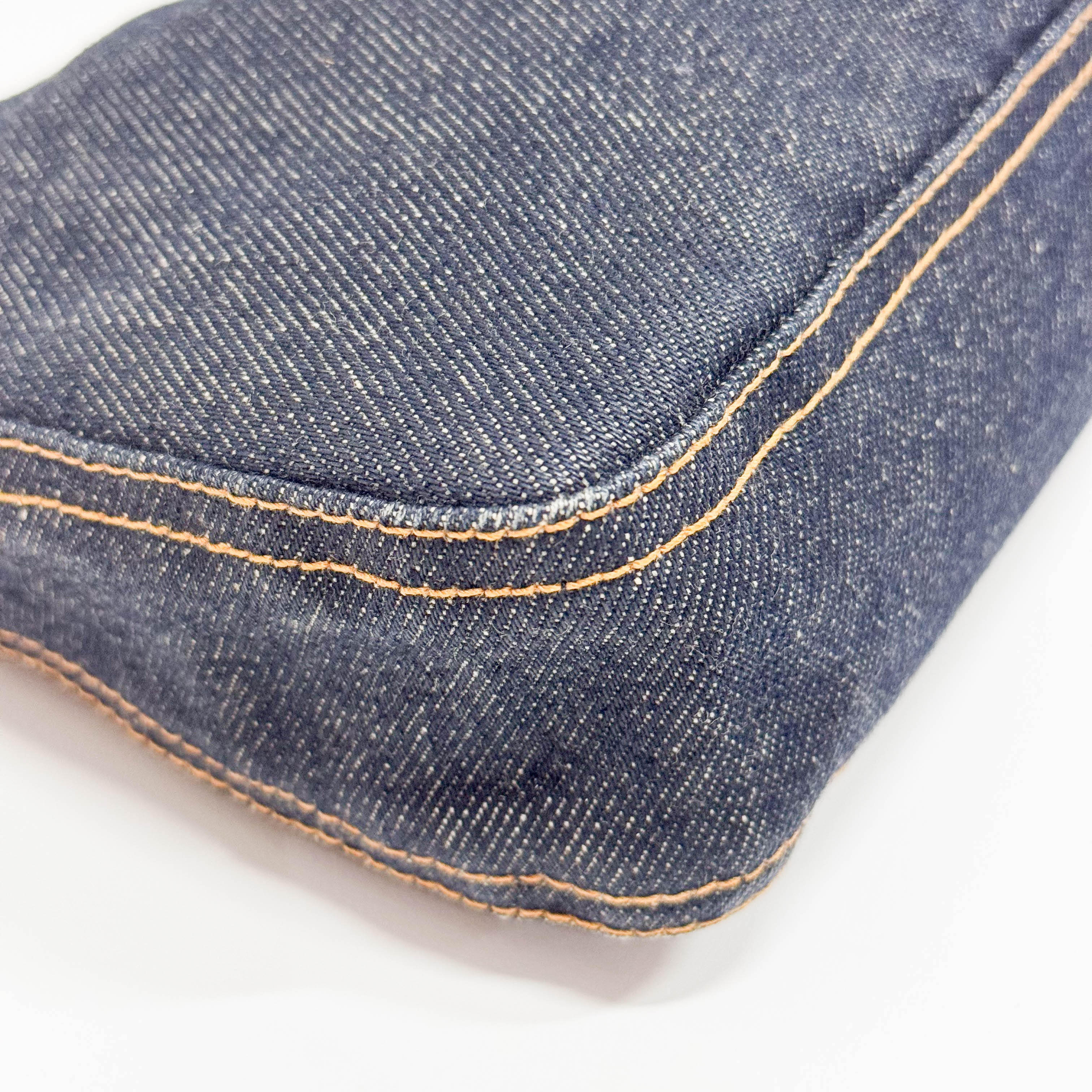 Blue Denim Shoulder Bag