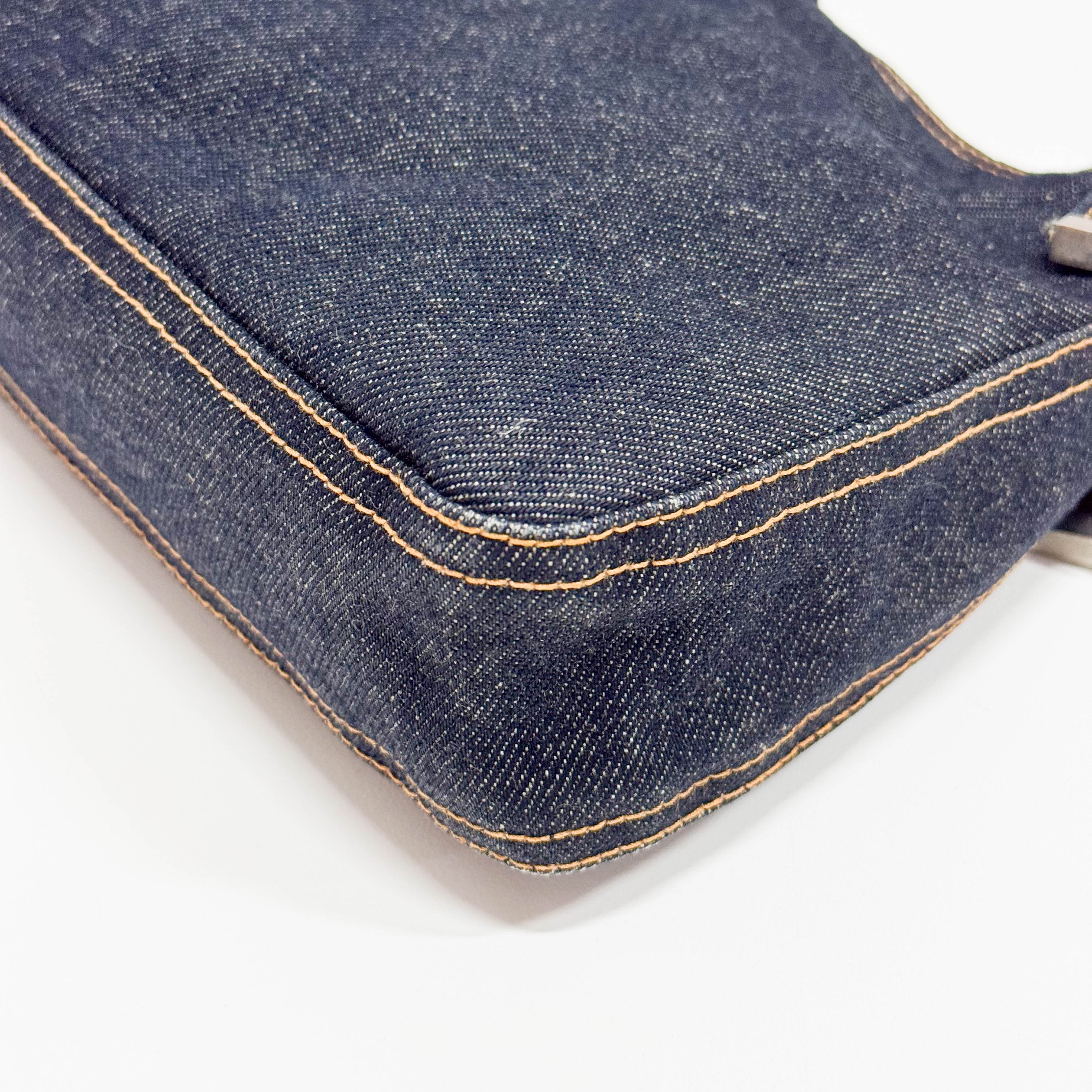 Blue Denim Shoulder Bag