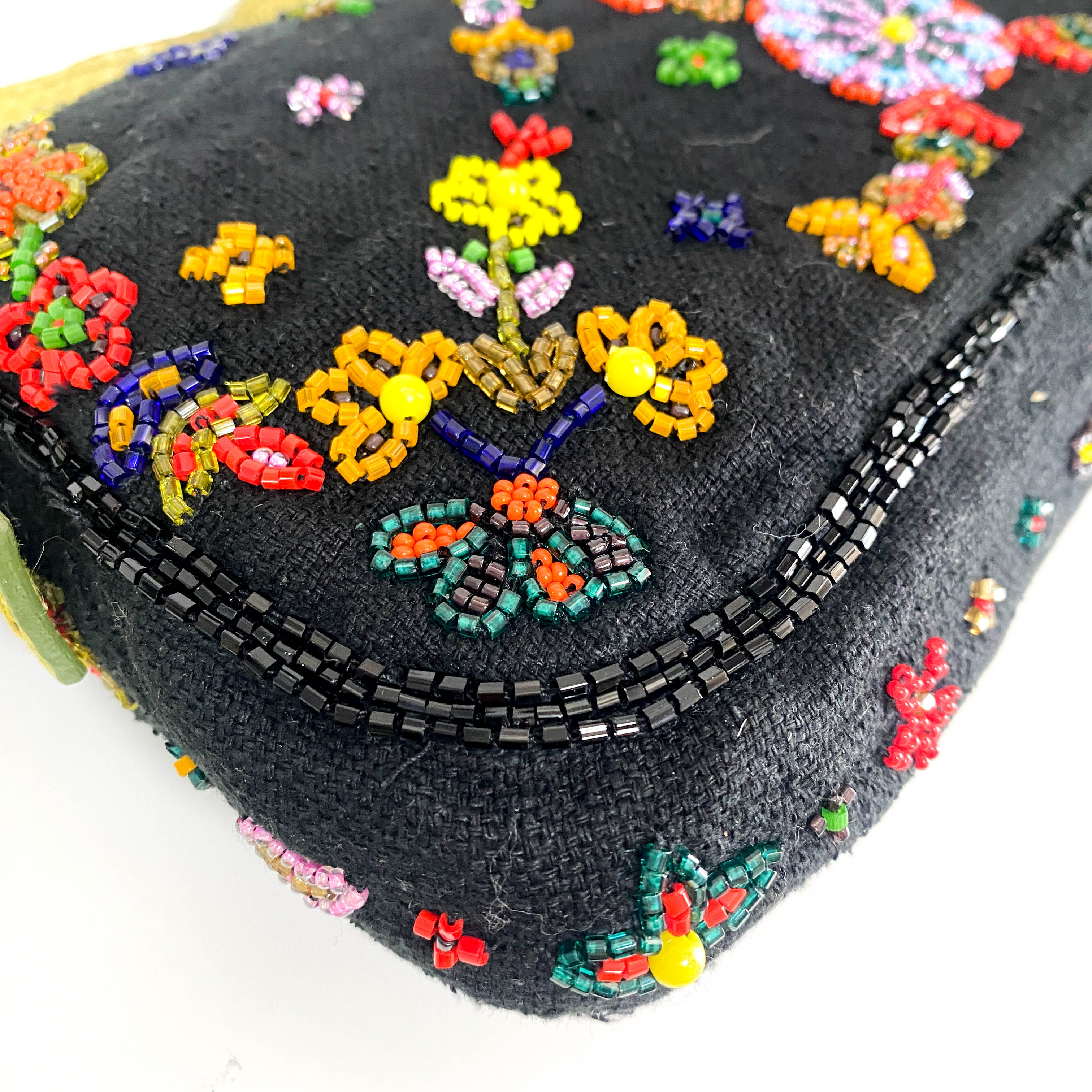 Baguette Floral Beaded Shoulder Bag
