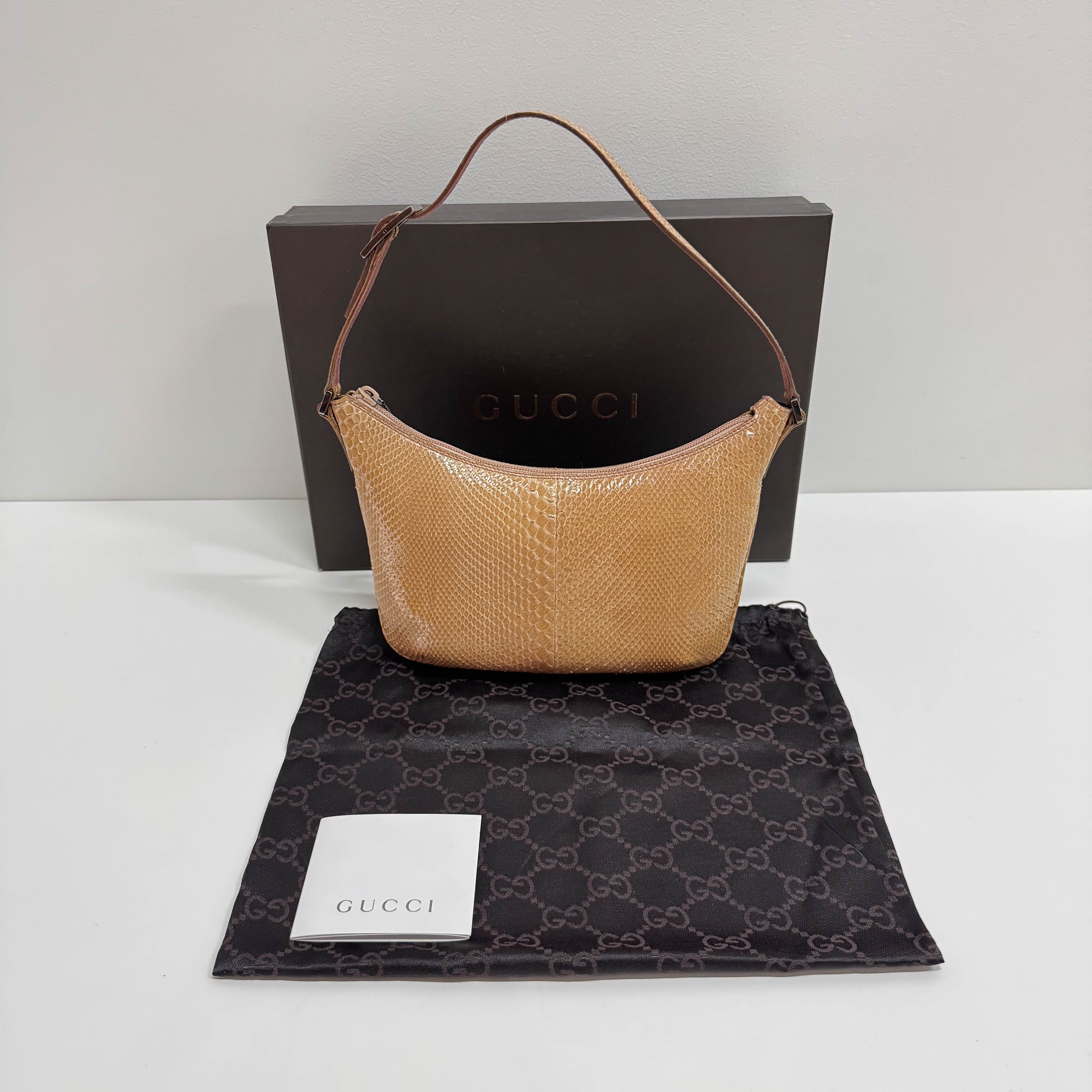 Yellow Lizard Leather Shoulder Bag