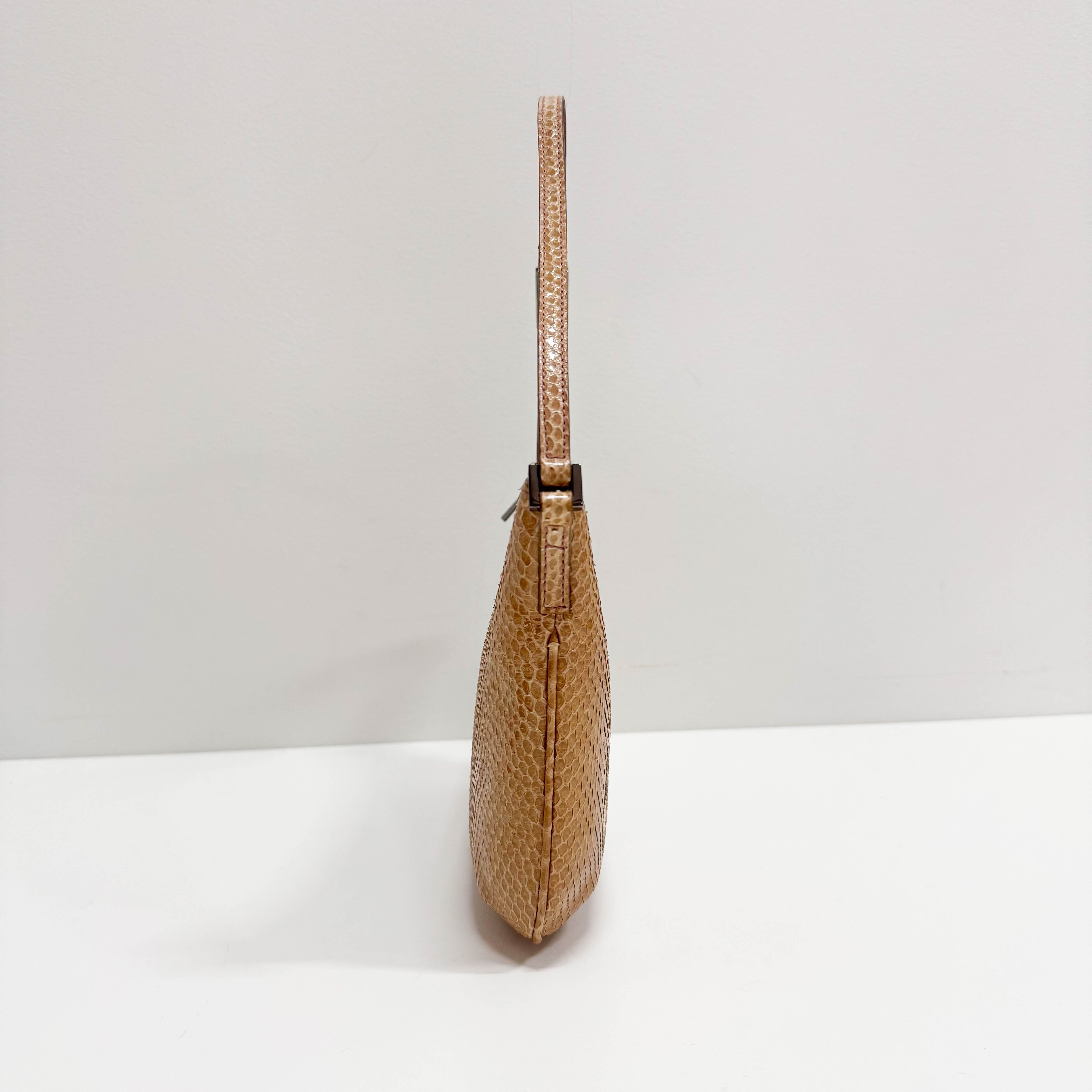 Yellow Lizard Leather Shoulder Bag