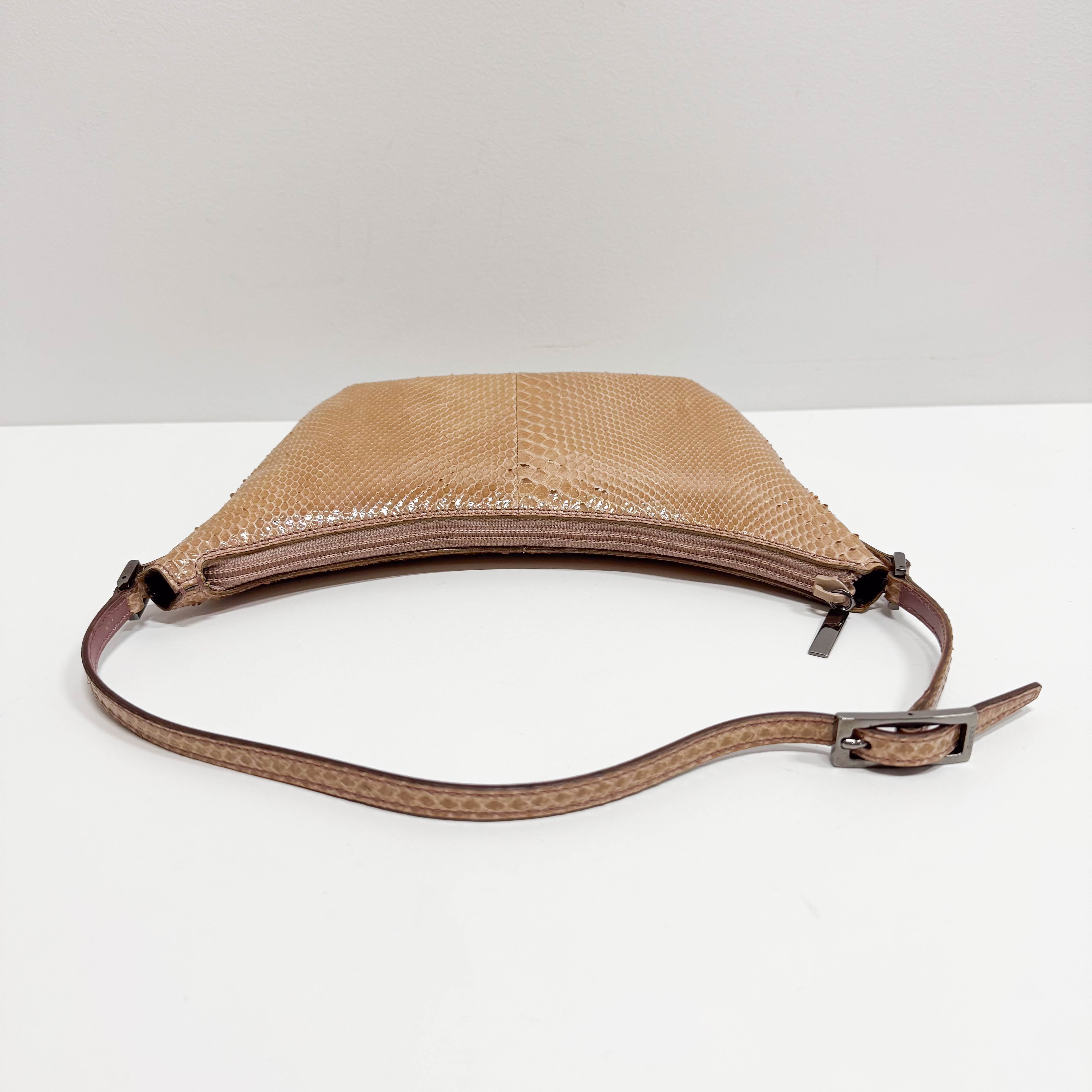 Yellow Lizard Leather Shoulder Bag