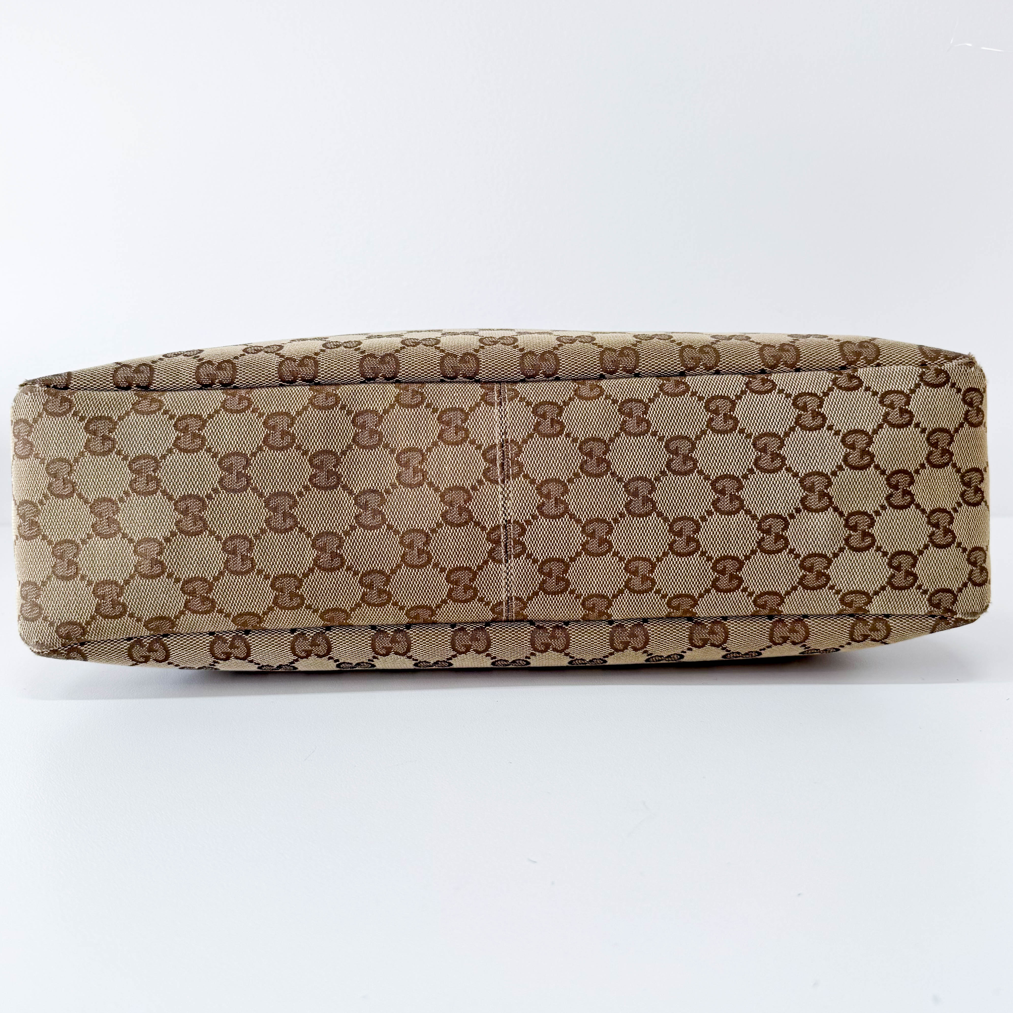 Horsebit Shoulder GG Canvas Hobo Bag