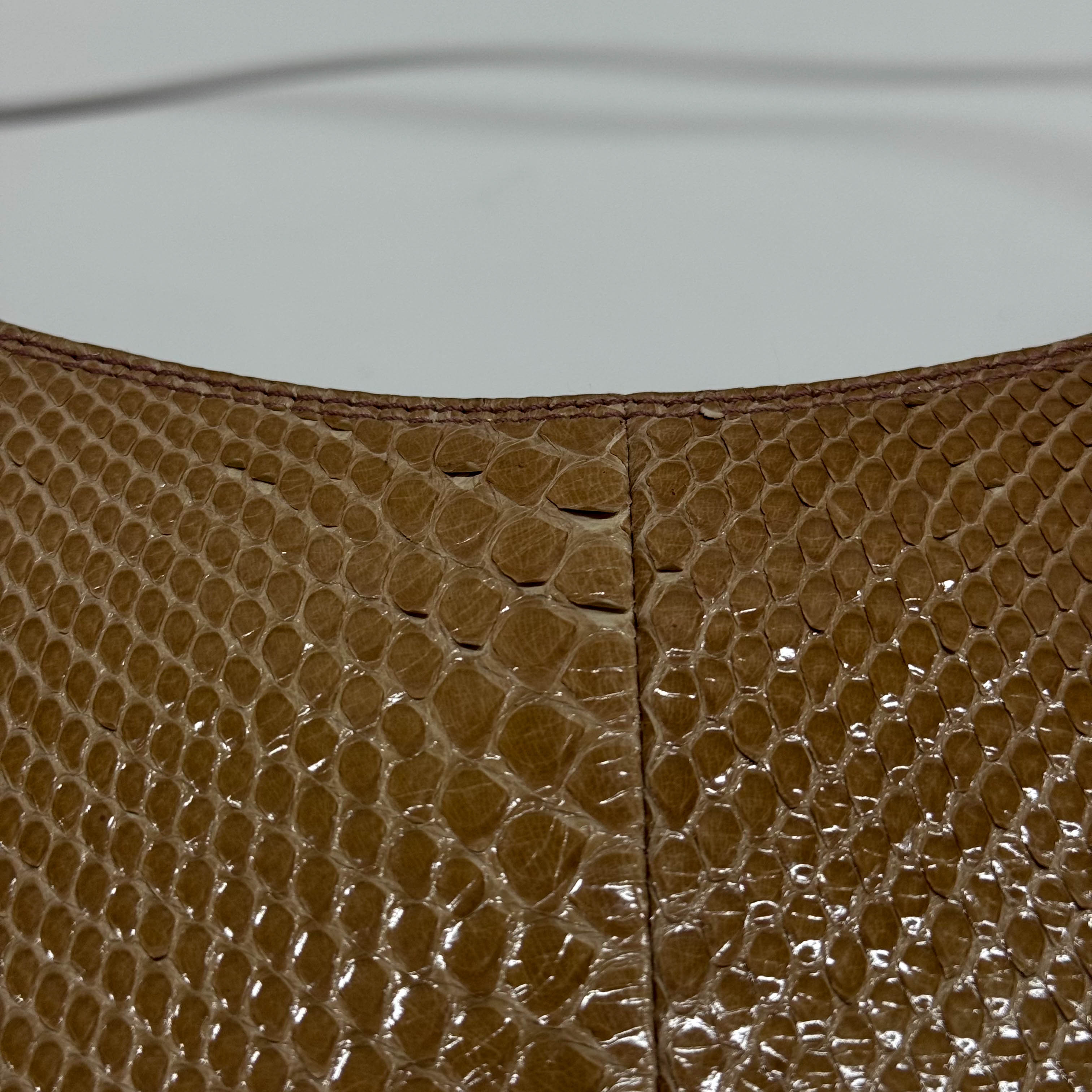 Yellow Lizard Leather Shoulder Bag