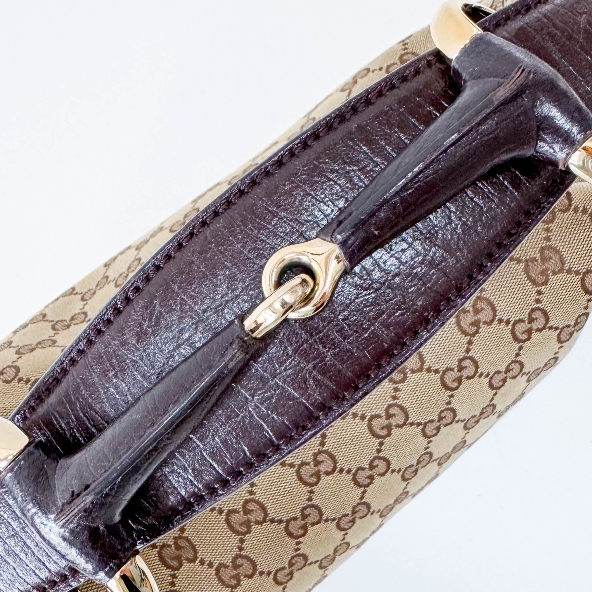 Horsebit Shoulder GG Canvas Hobo Bag