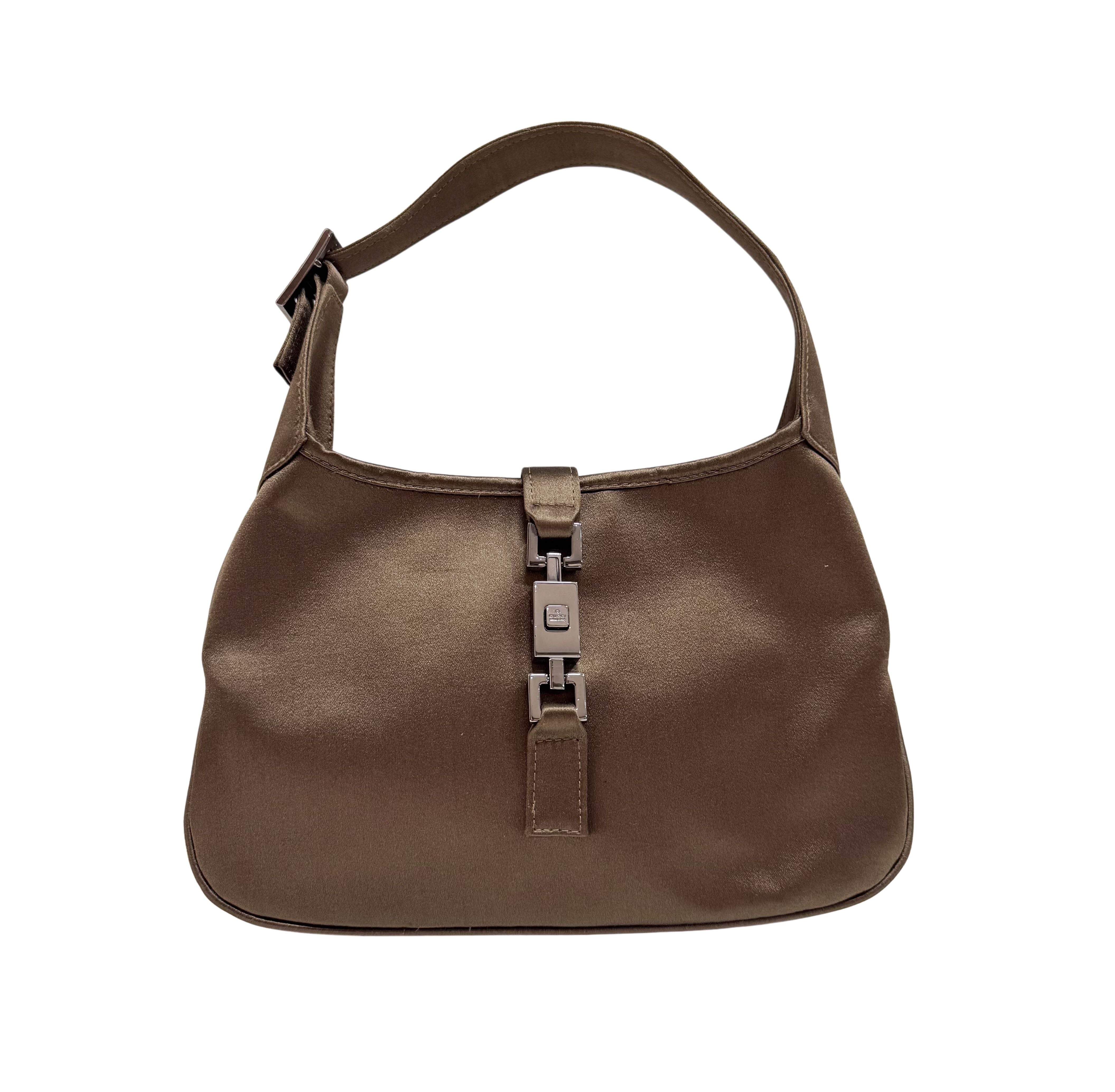 Jackie Mini Bronze Satin Shoulder Bag