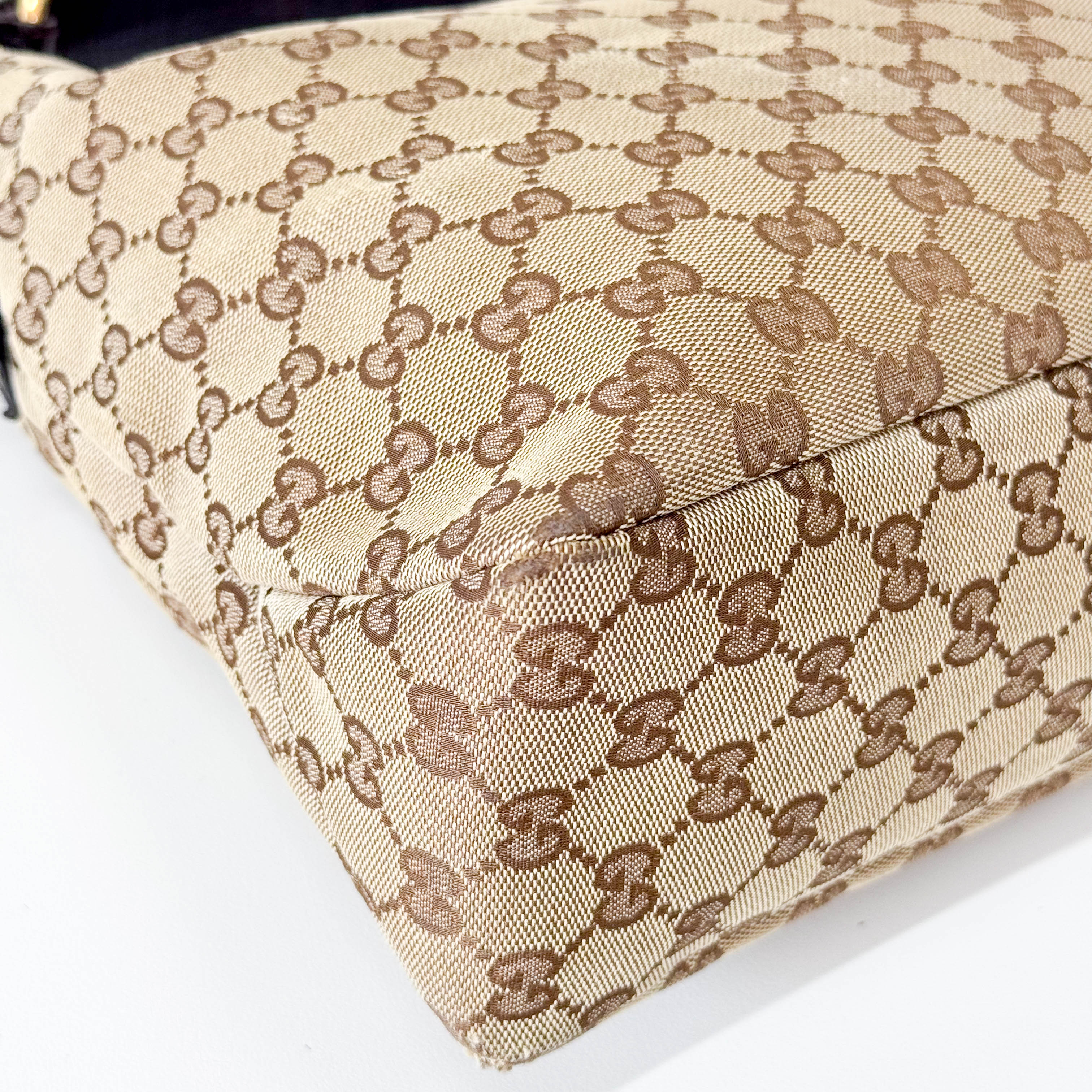 Horsebit Shoulder GG Canvas Hobo Bag