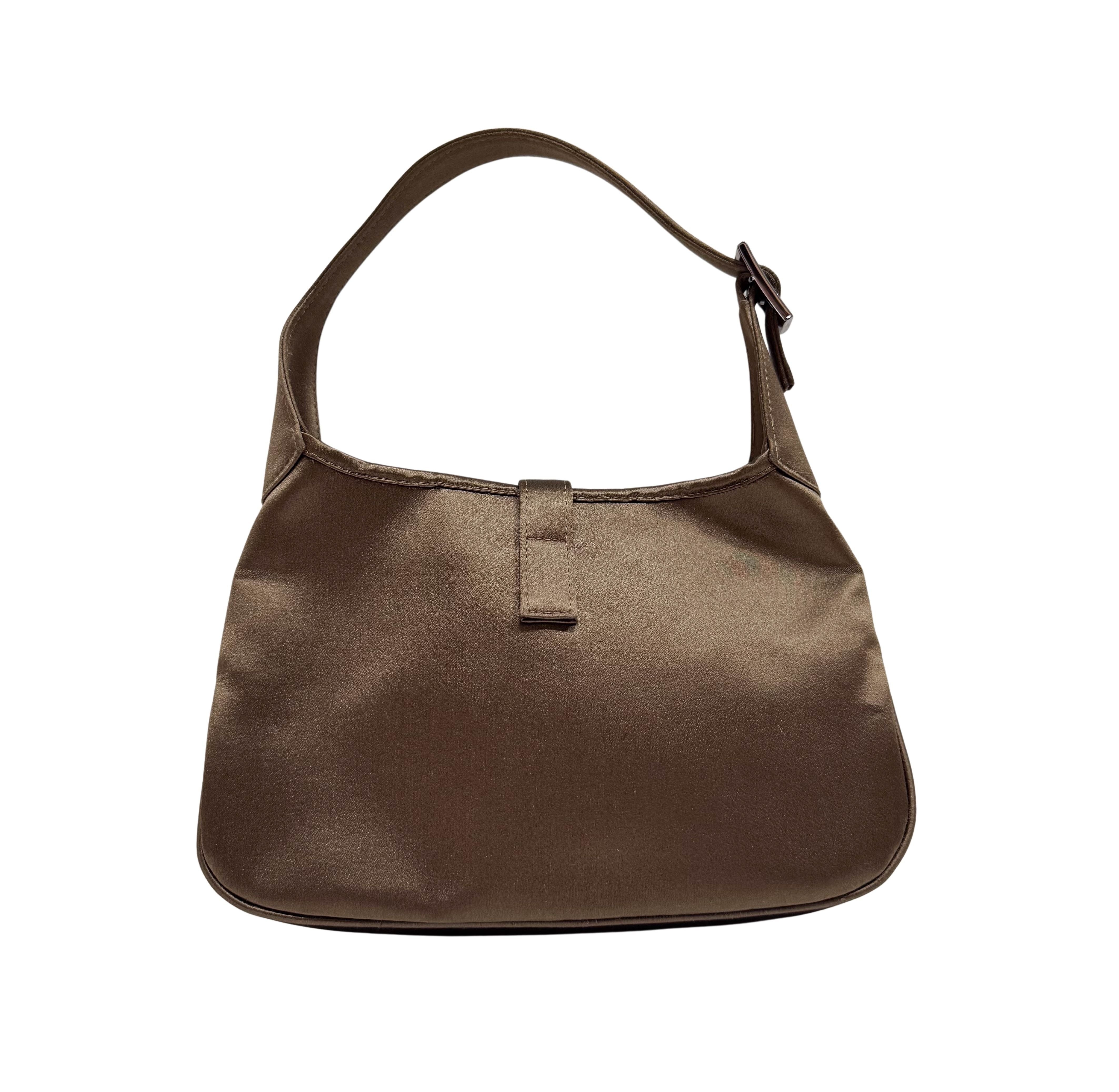 Jackie Mini Bronze Satin Shoulder Bag