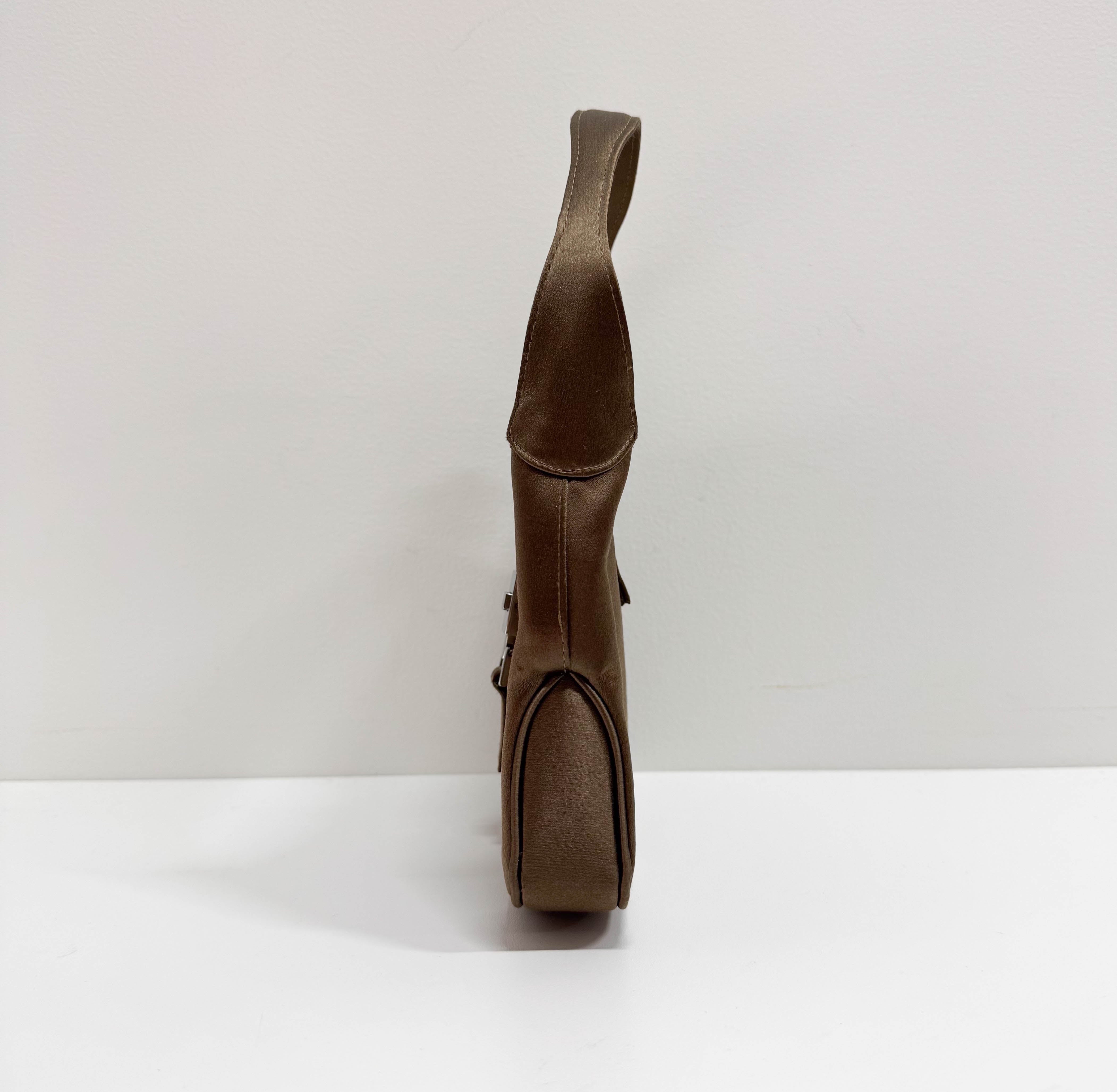 Jackie Mini Bronze Satin Shoulder Bag