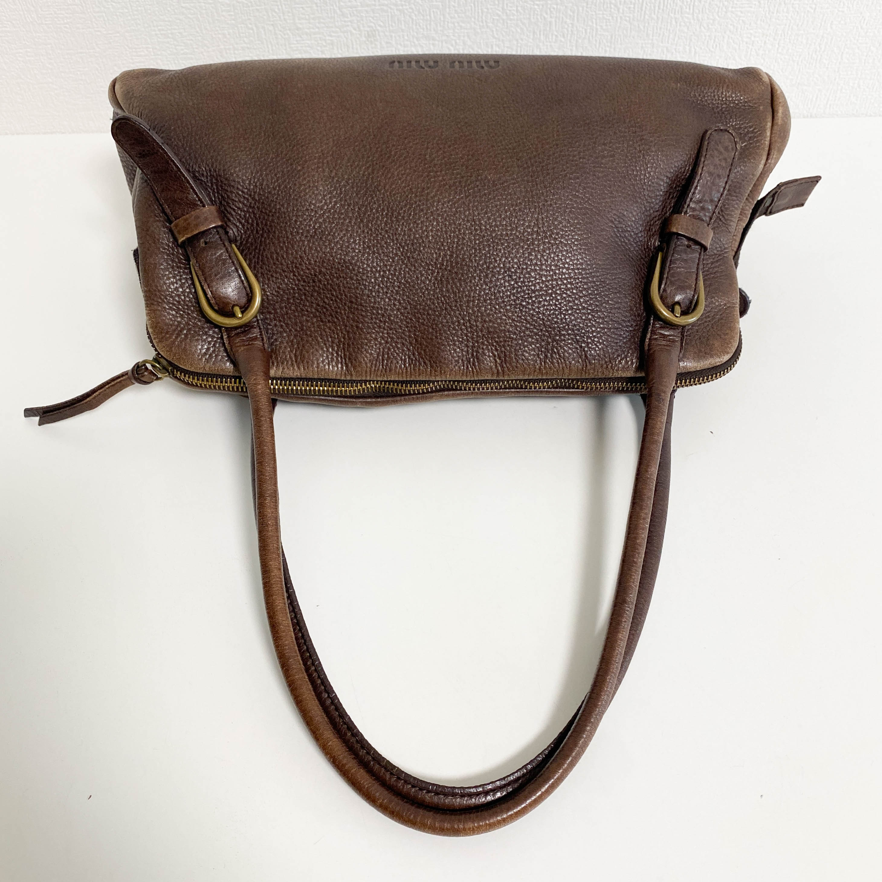 Miu Miu Vintage Brown Leather Shoulder Bag