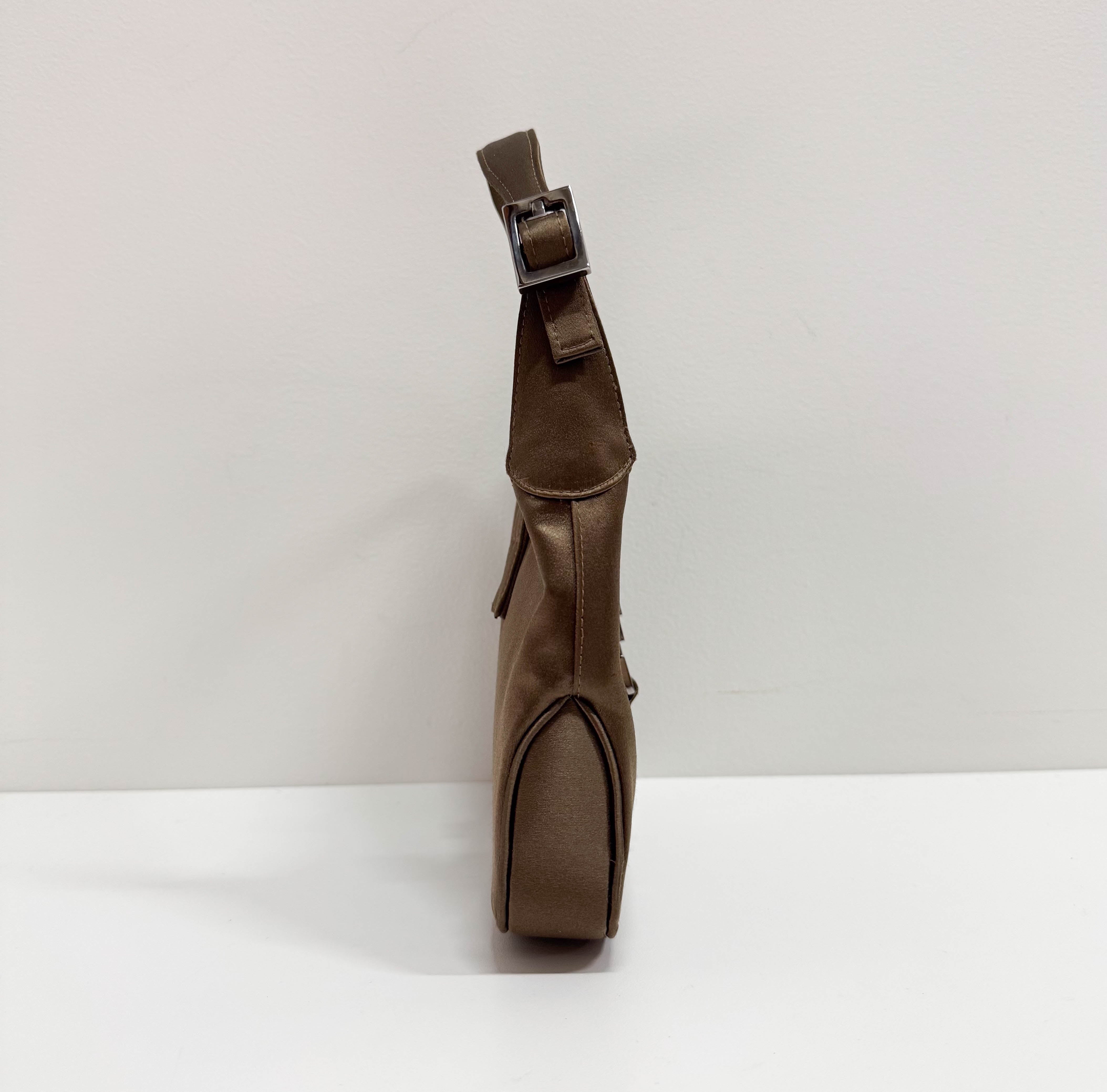 Jackie Mini Bronze Satin Shoulder Bag