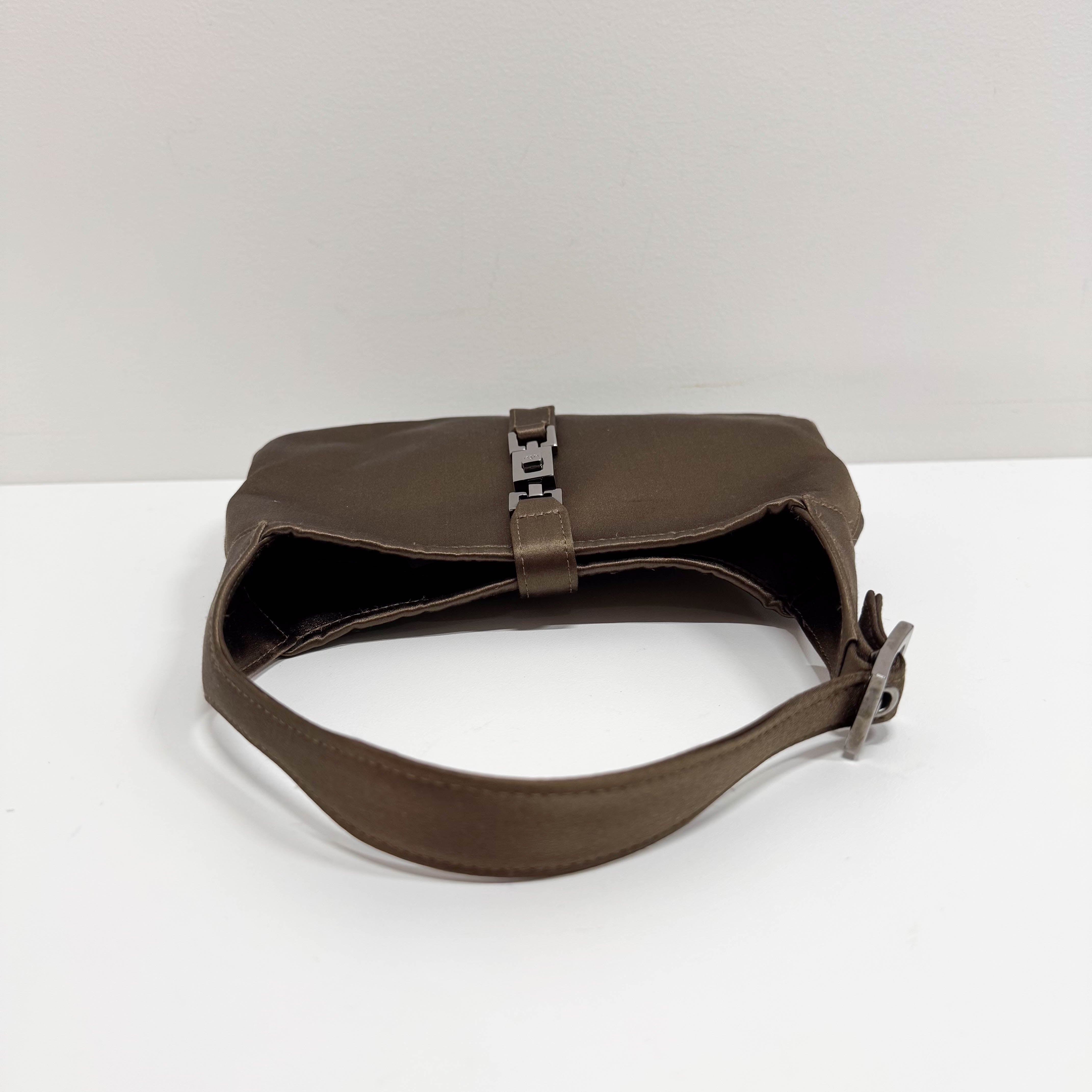 Jackie Mini Bronze Satin Shoulder Bag