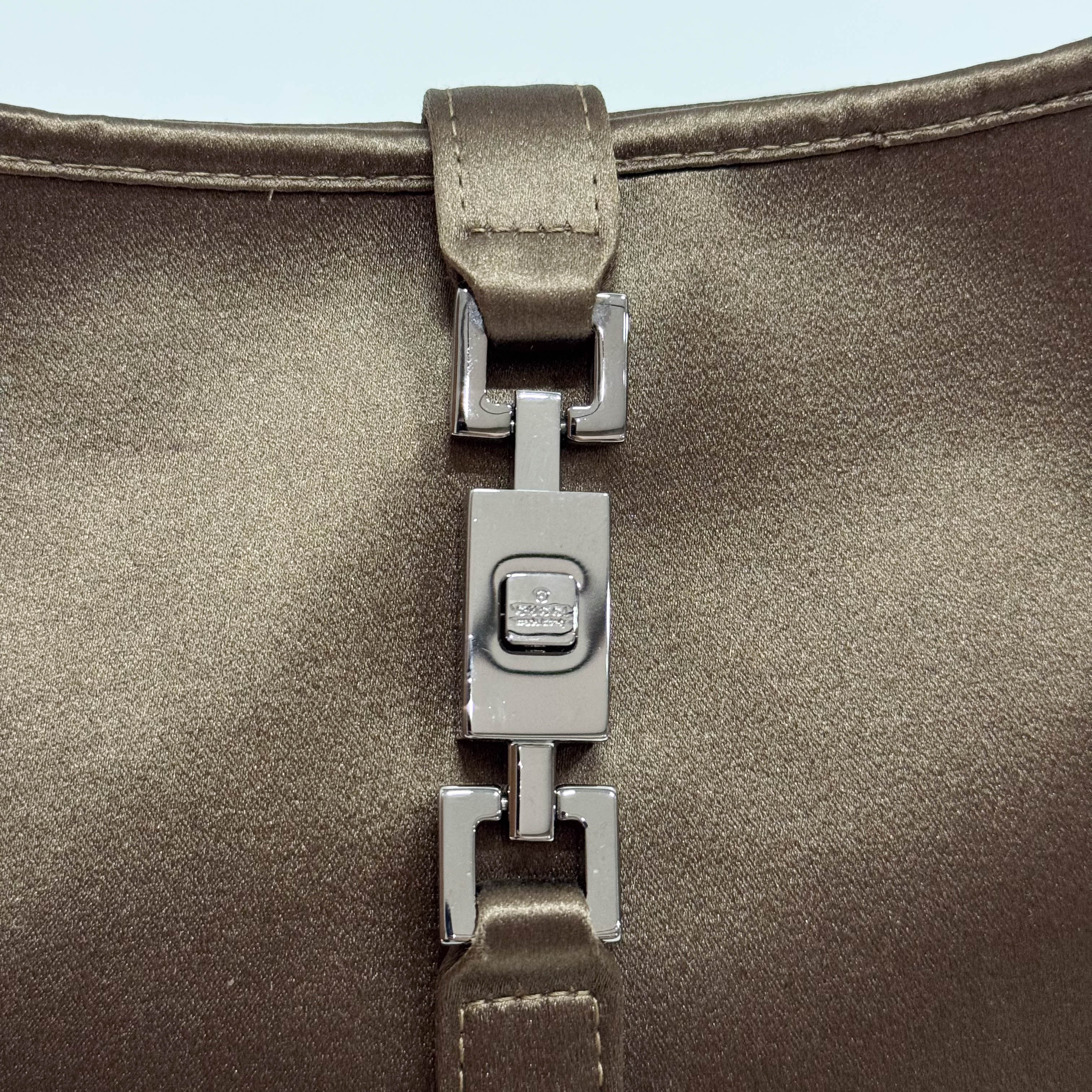 Jackie Mini Bronze Satin Shoulder Bag