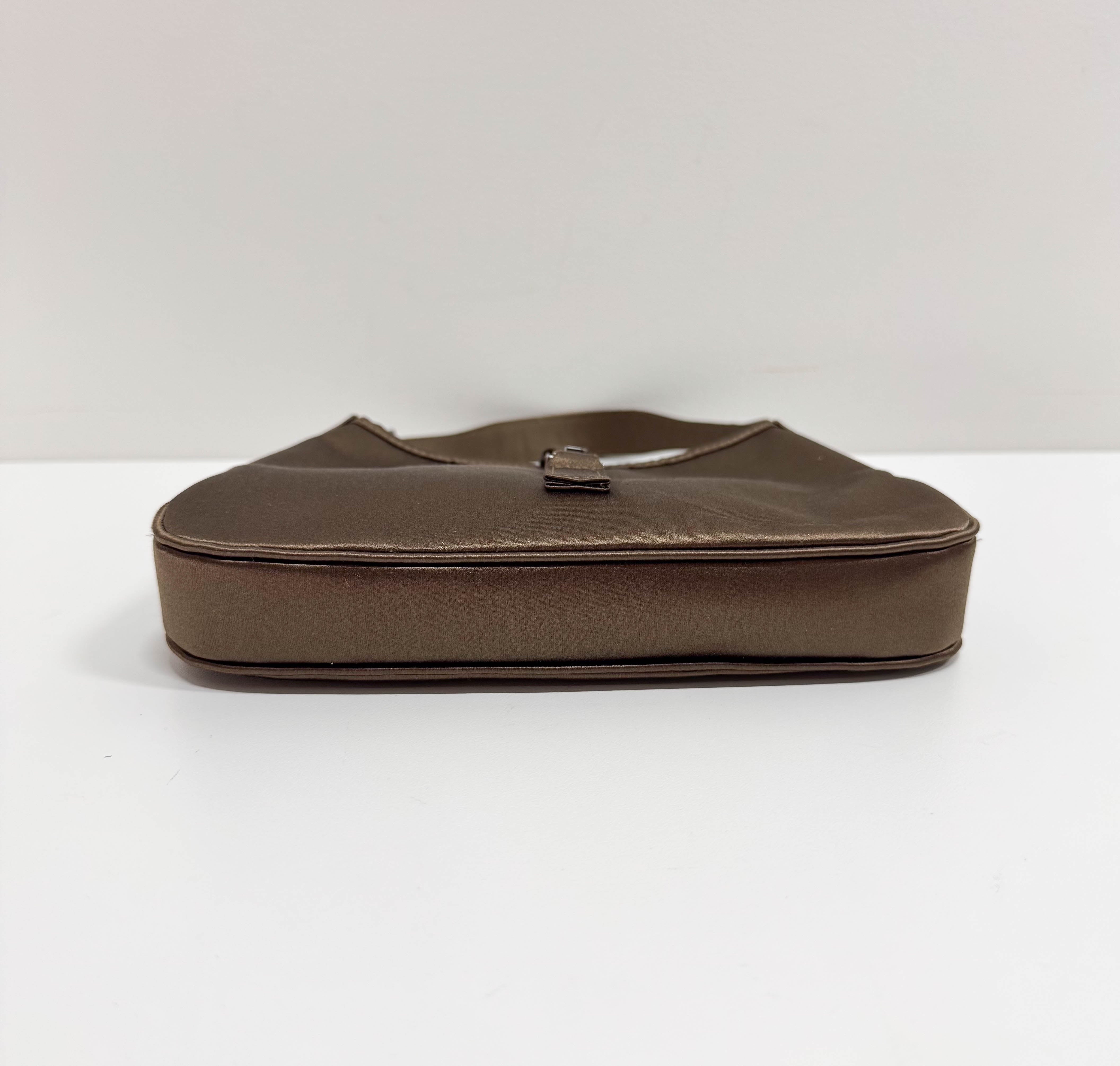 Jackie Mini Bronze Satin Shoulder Bag