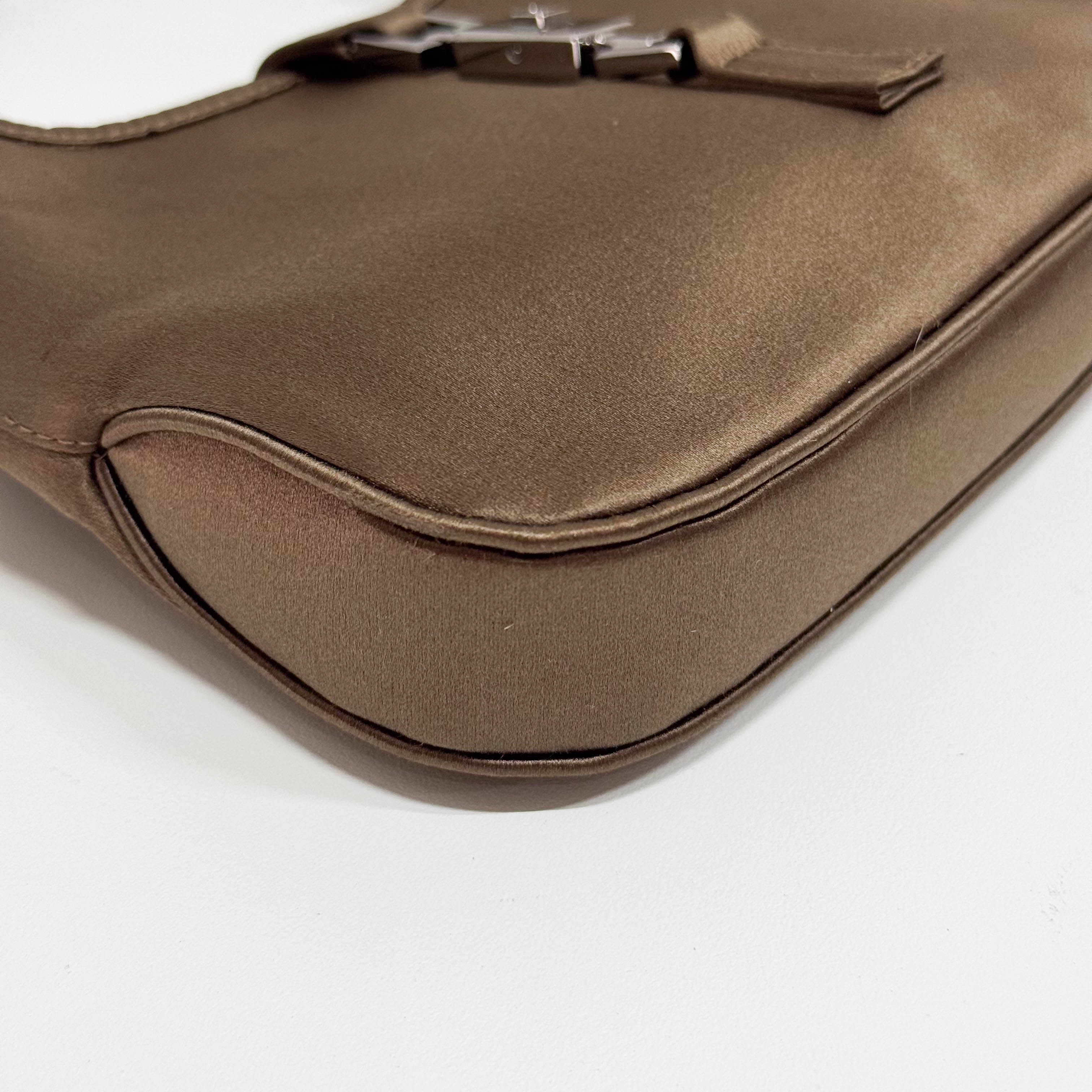 Jackie Mini Bronze Satin Shoulder Bag
