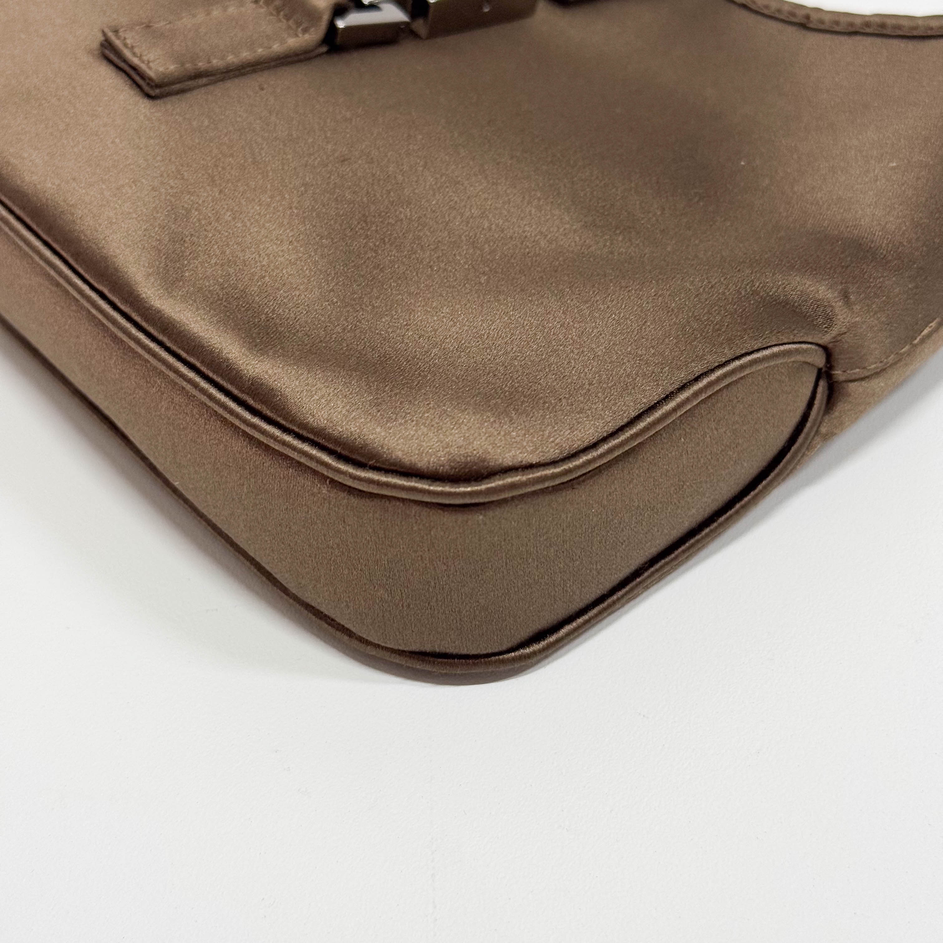 Jackie Mini Bronze Satin Shoulder Bag