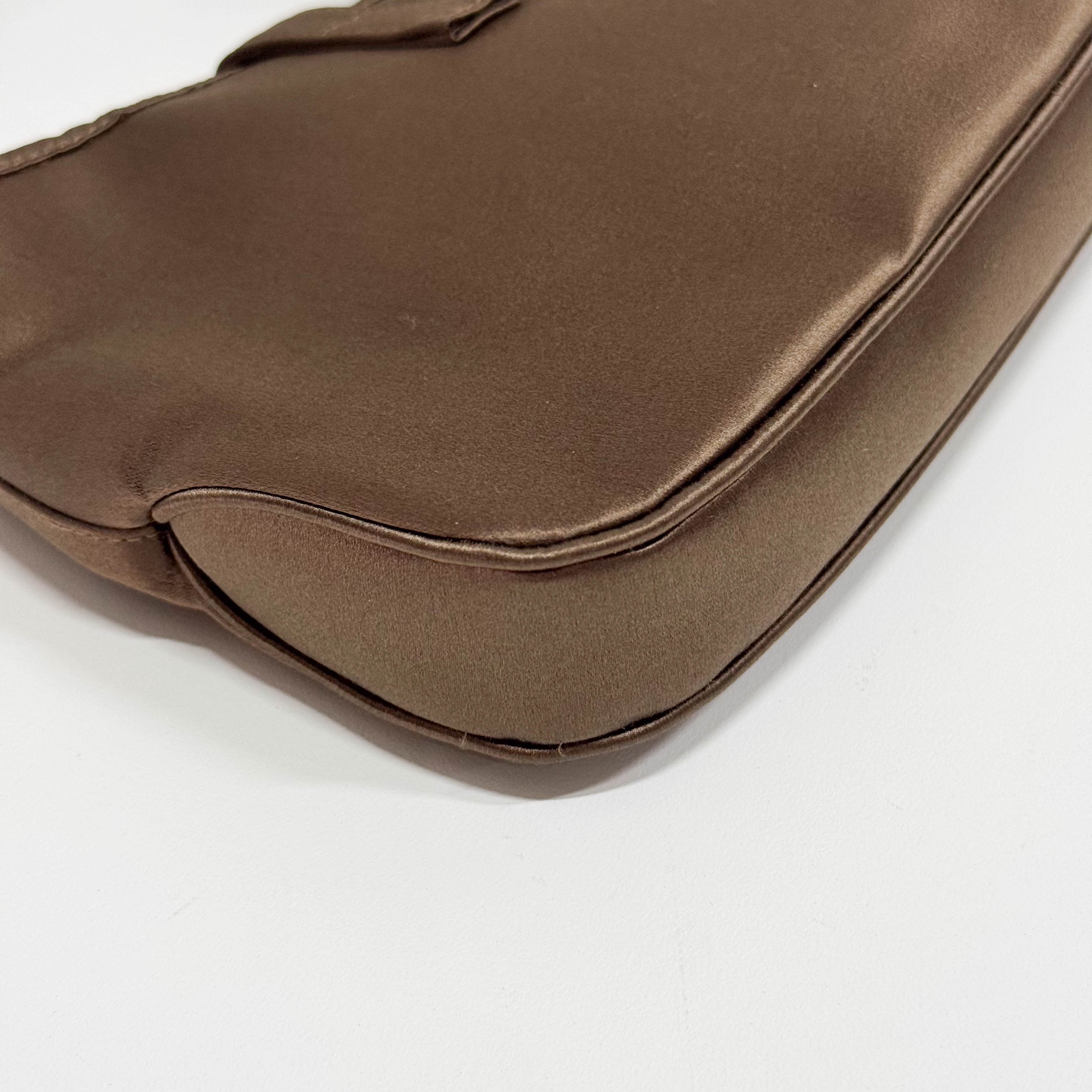 Jackie Mini Bronze Satin Shoulder Bag