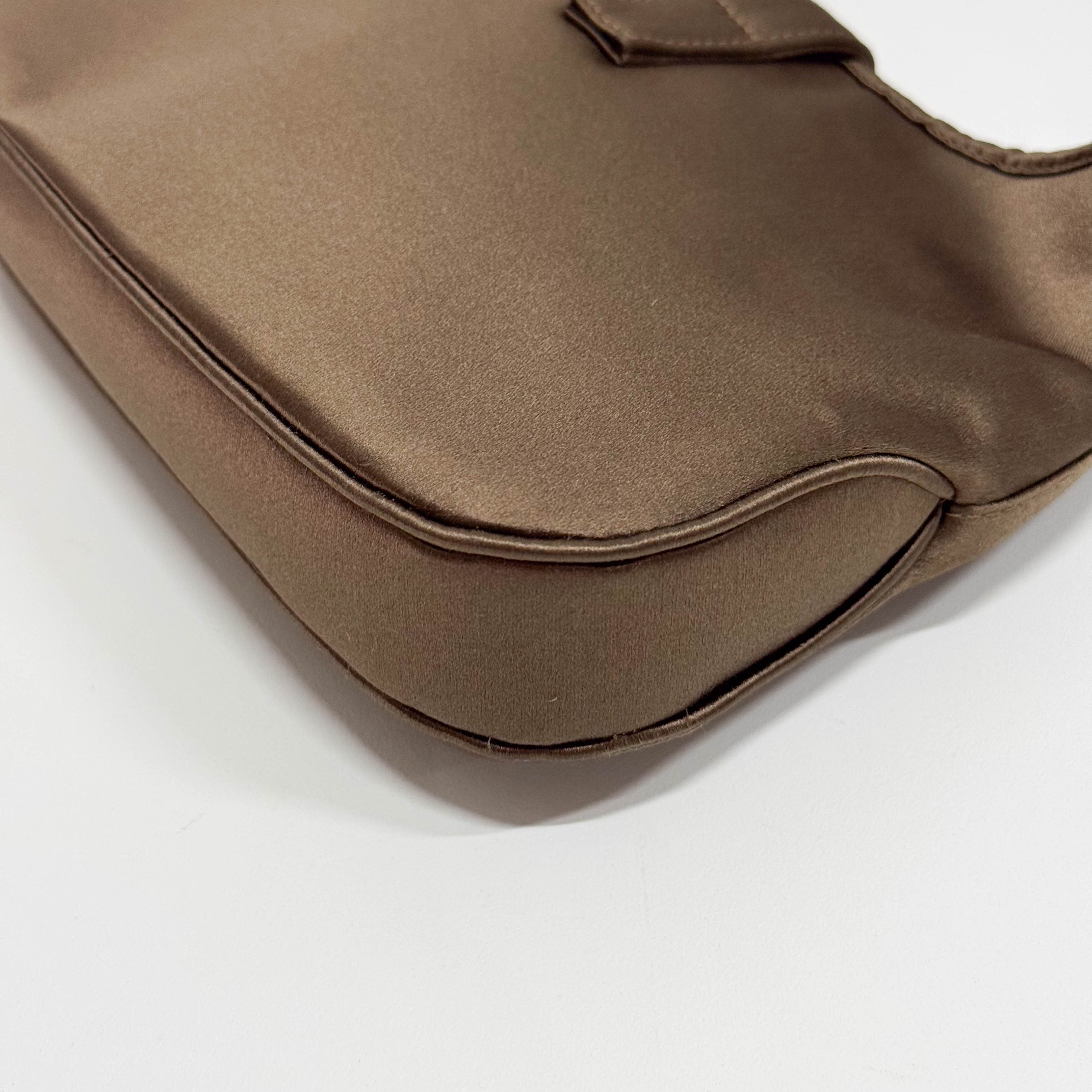 Jackie Mini Bronze Satin Shoulder Bag