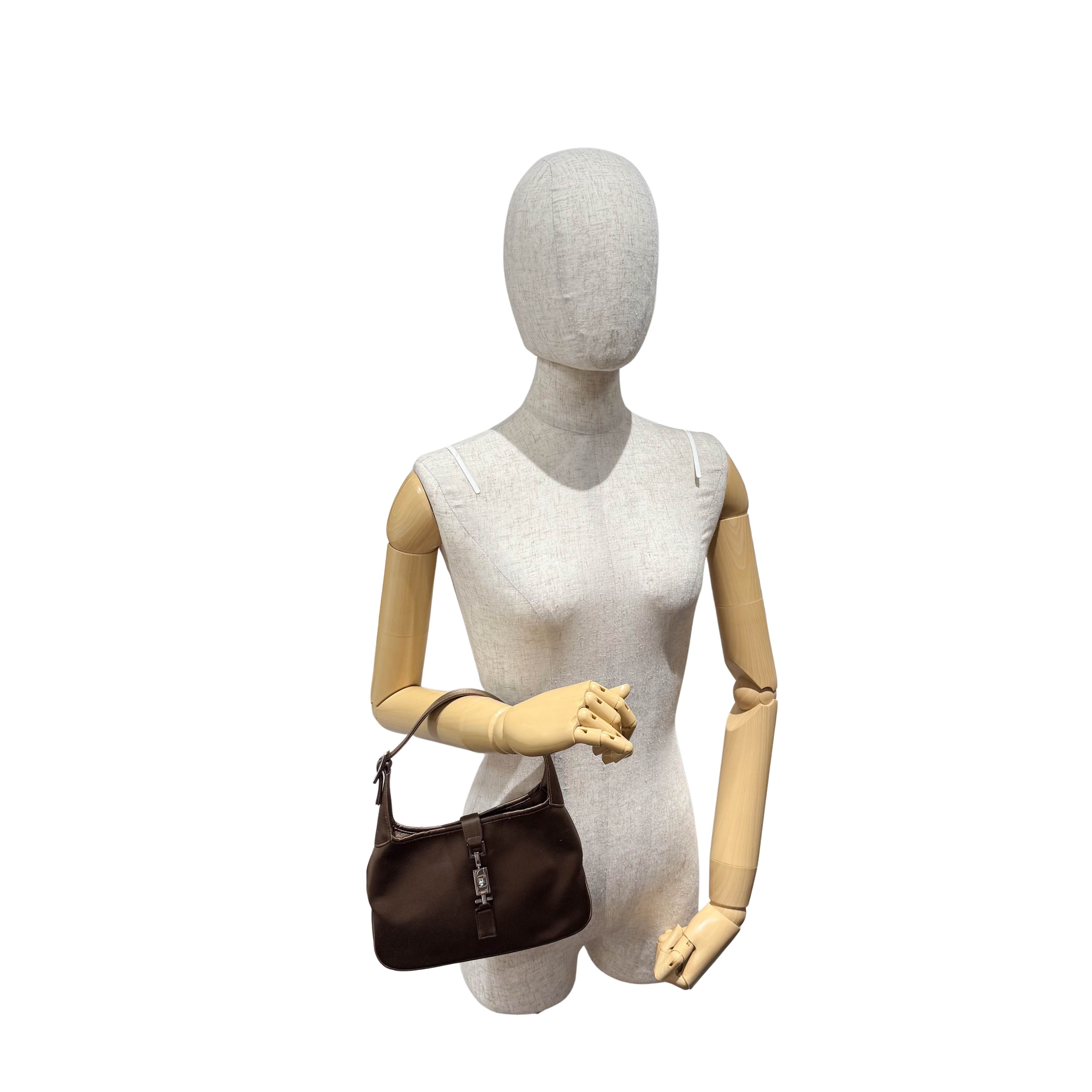 Jackie Mini Bronze Satin Shoulder Bag