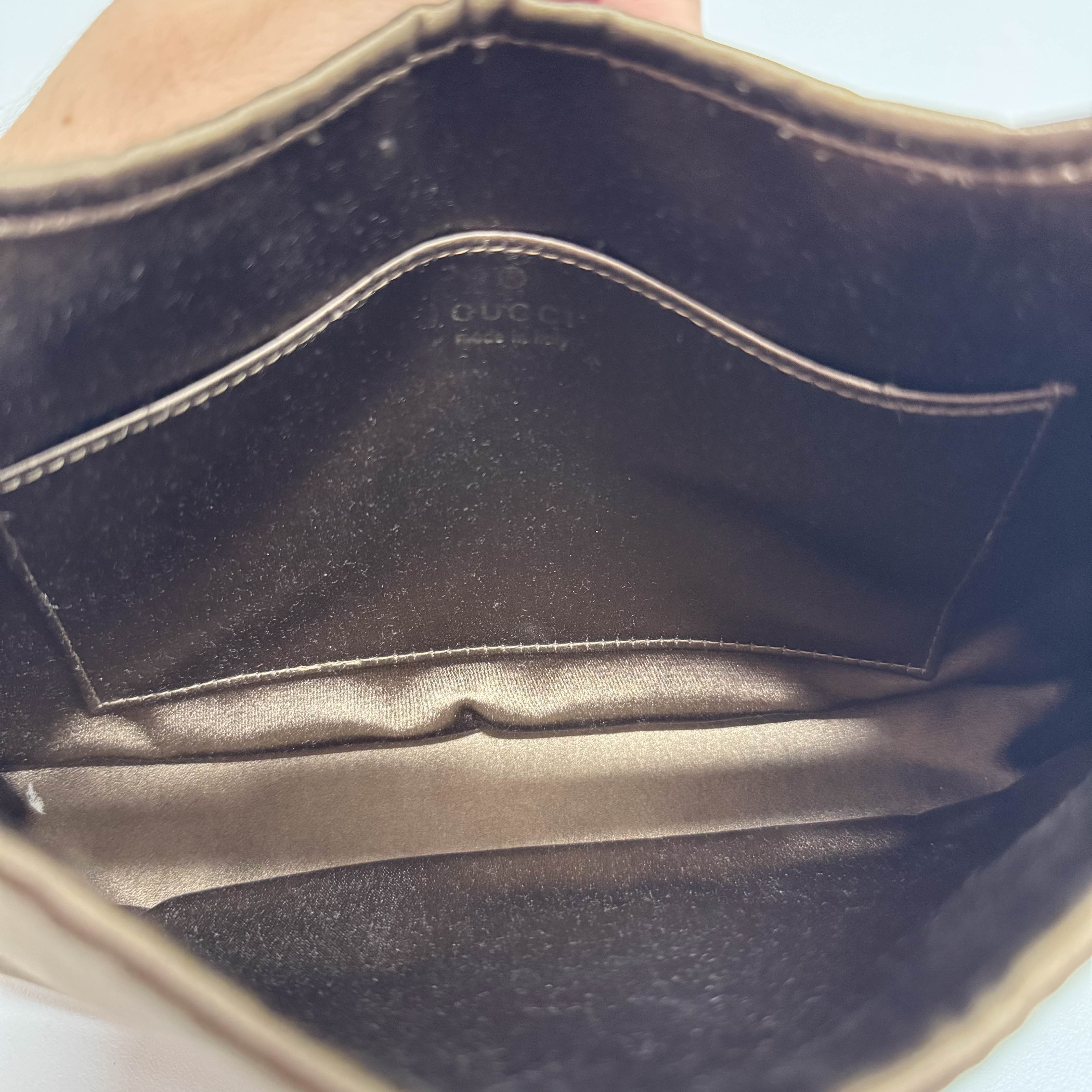 Jackie Mini Bronze Satin Shoulder Bag