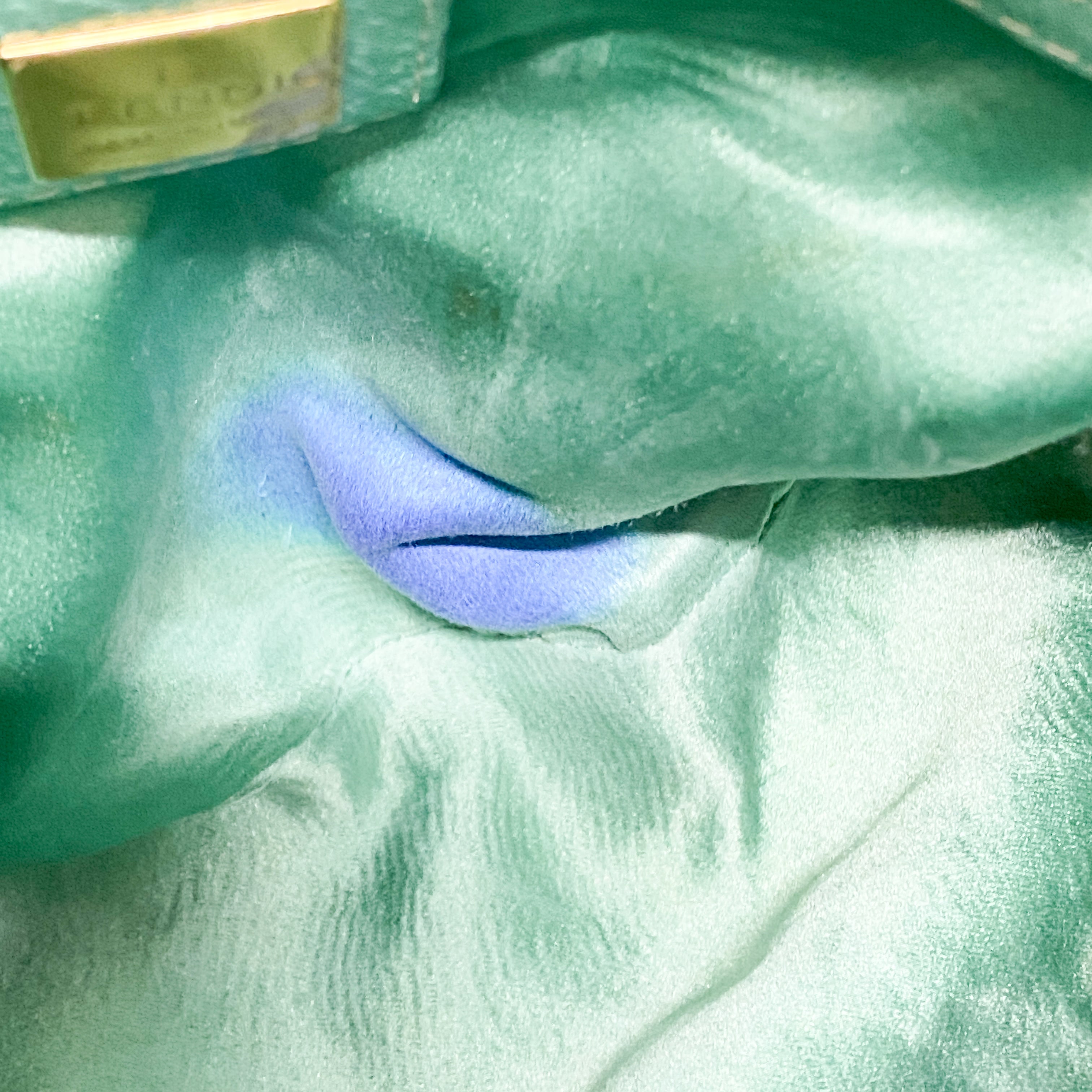 Mamma Baguette Mint Green Leather Shoulder Bag