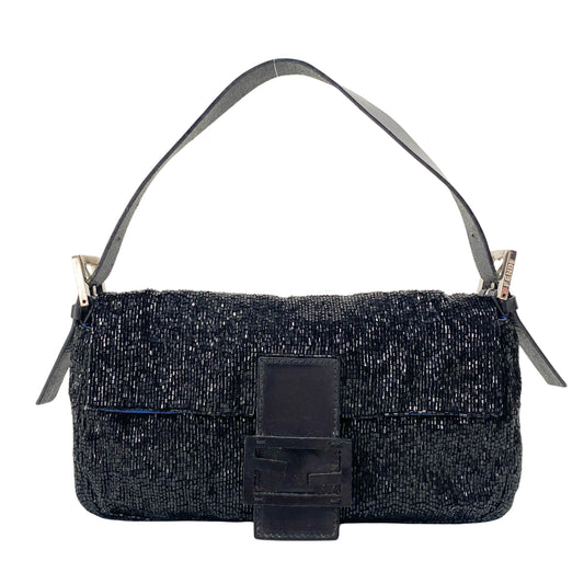 Baguette Black Beads Shoulder Bag
