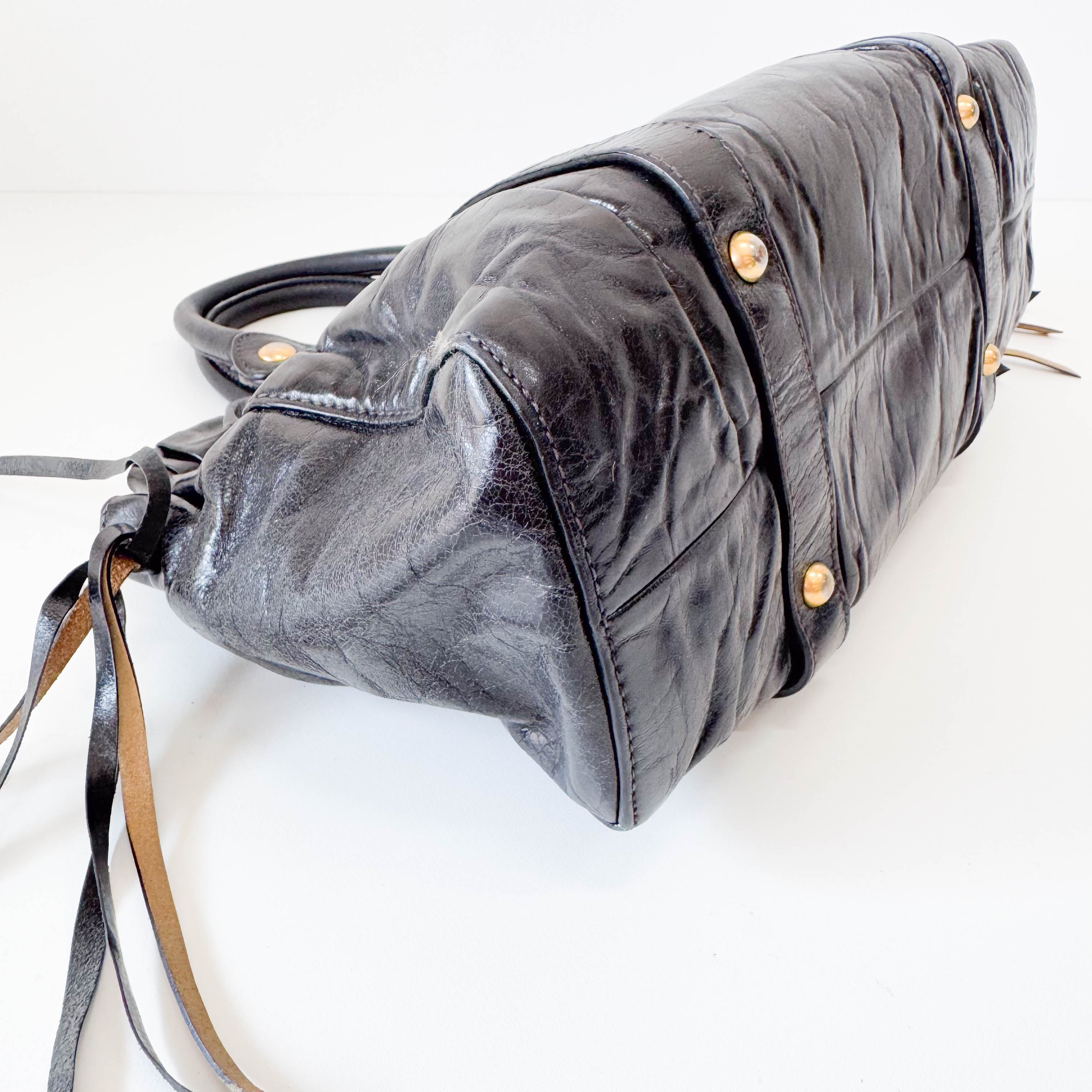 Vitello Black Leather Bag