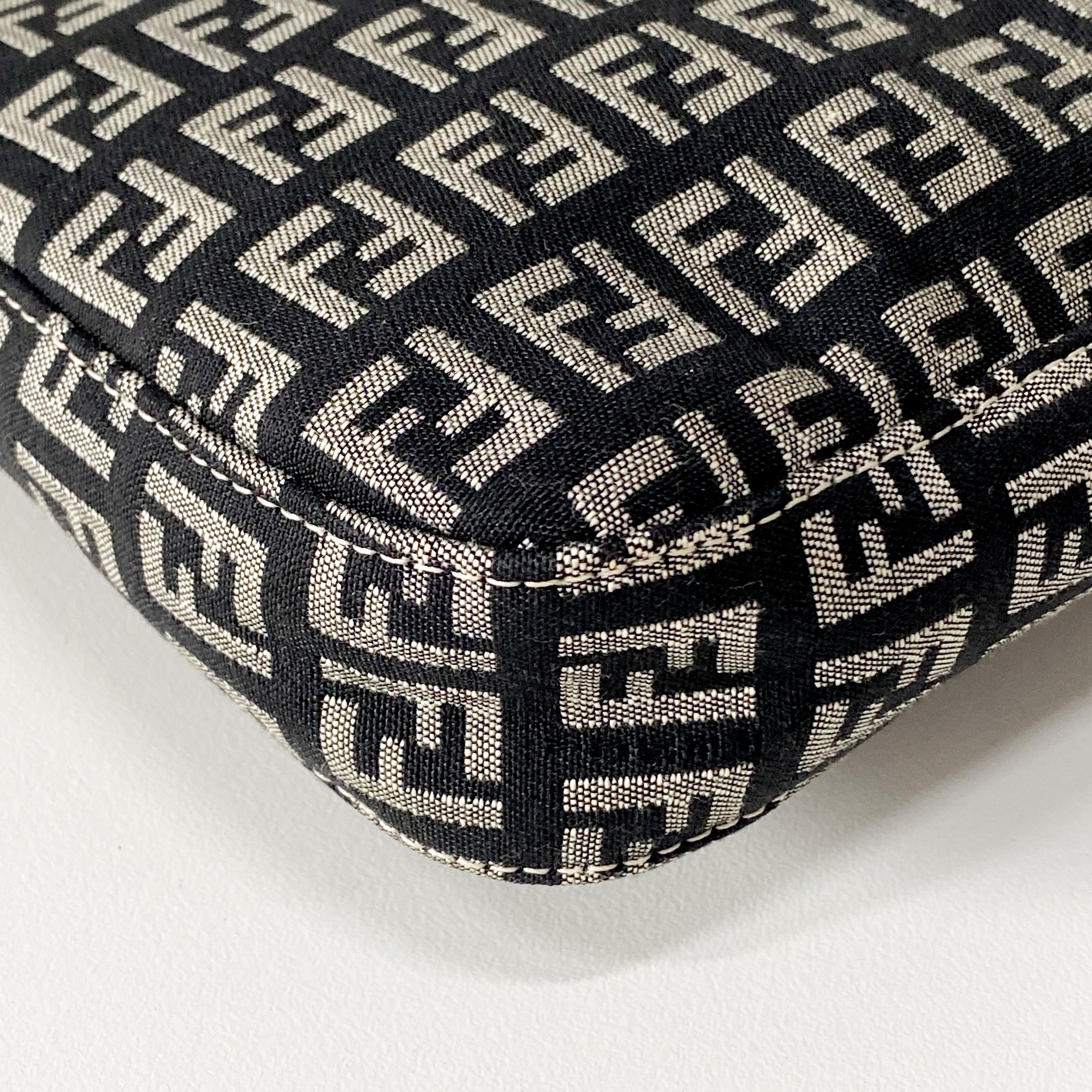 Zucchino Baguette Black Canvas Shoulder Bag