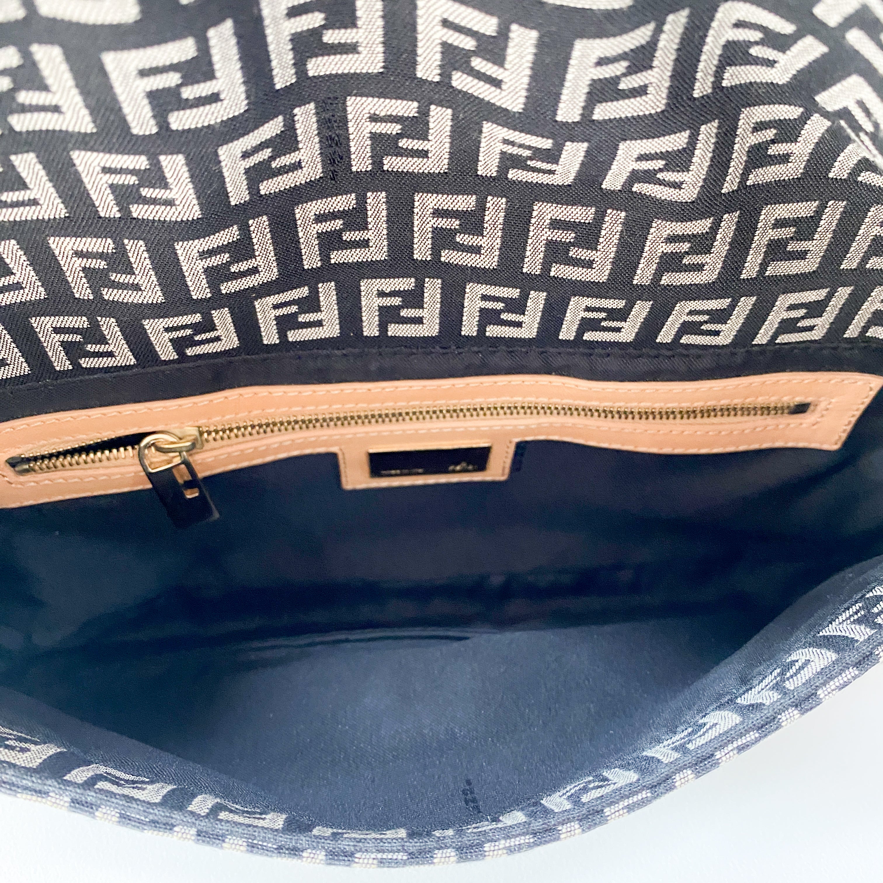 Zucchino Baguette Black Canvas Shoulder Bag