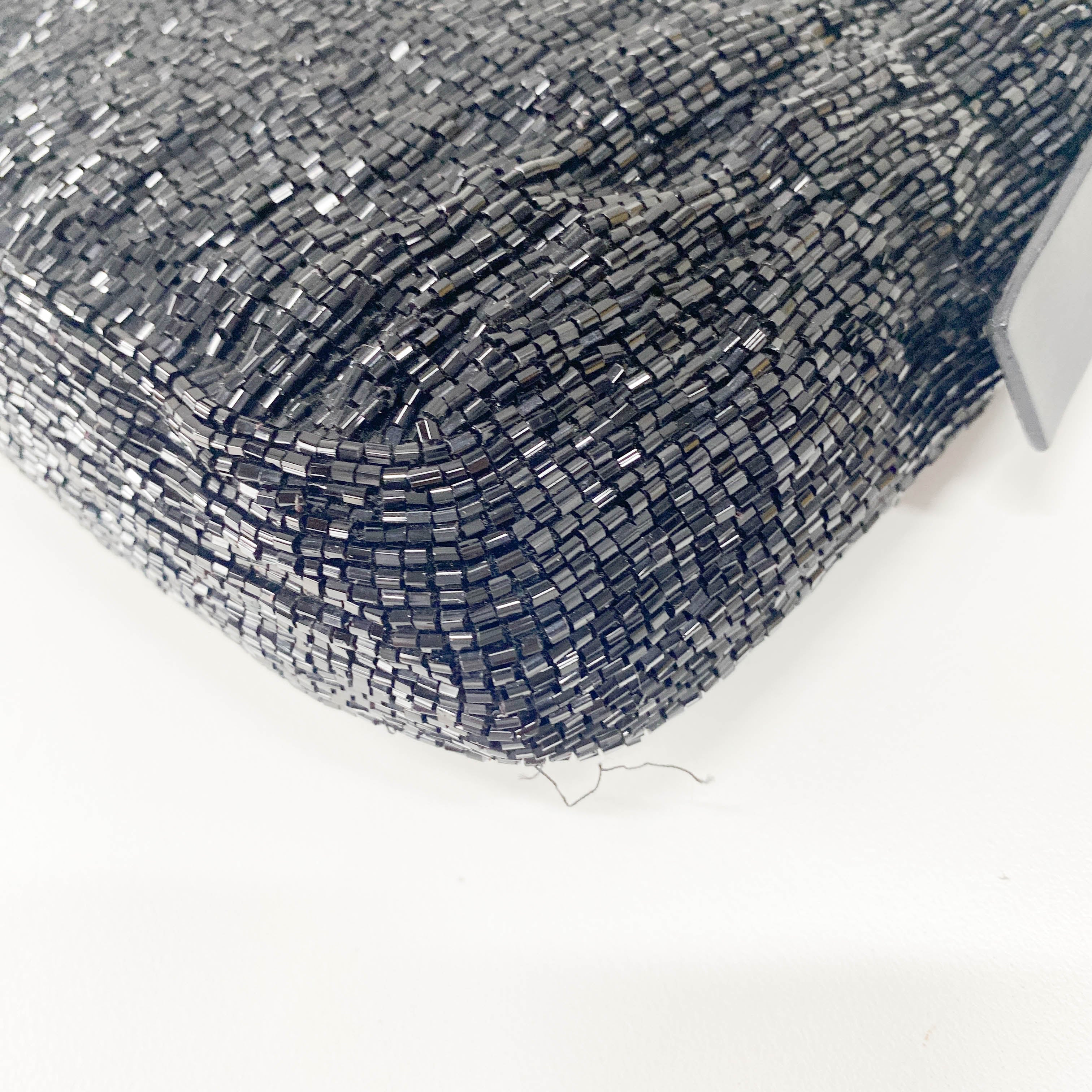 Baguette Black Beads Shoulder Bag