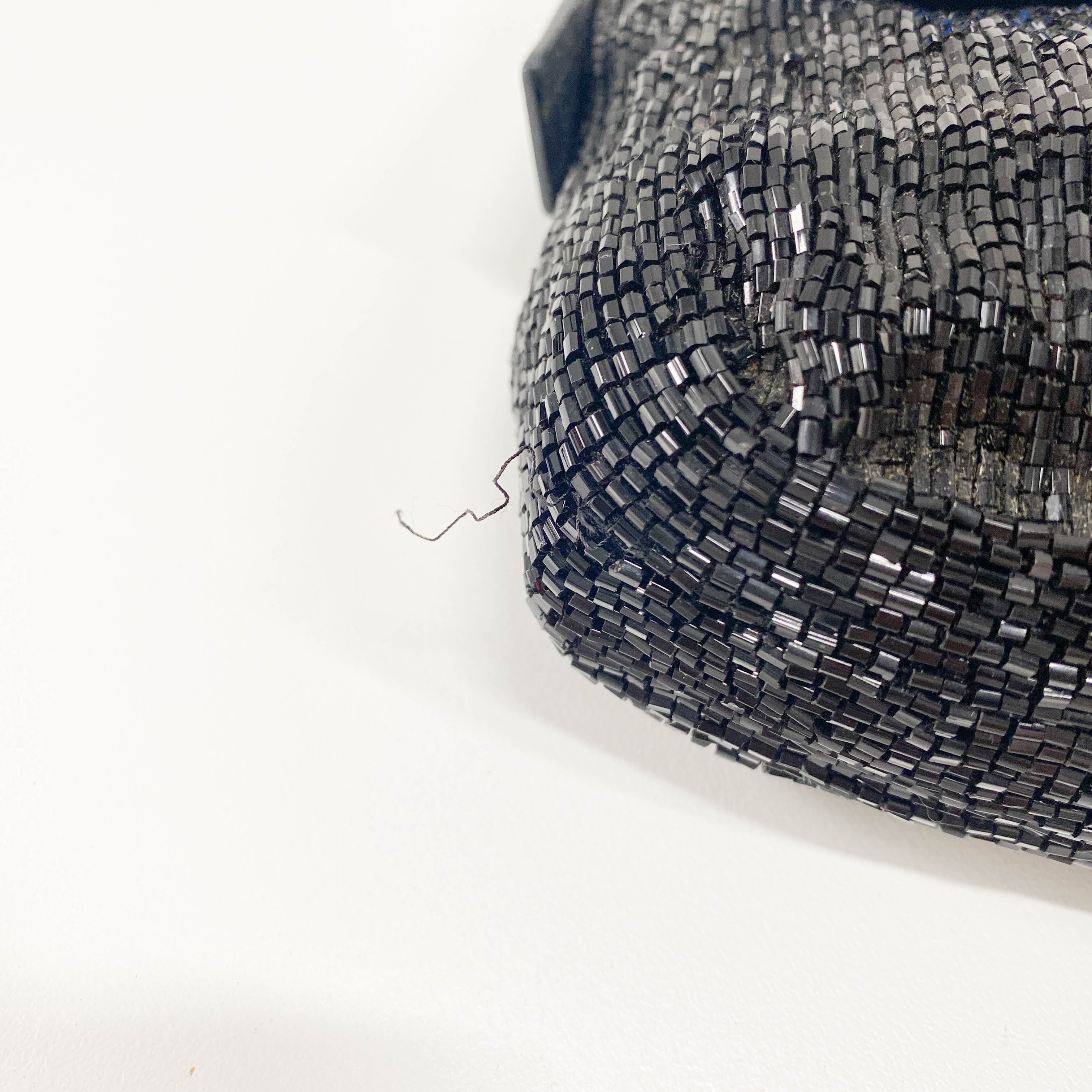 Baguette Black Beads Shoulder Bag