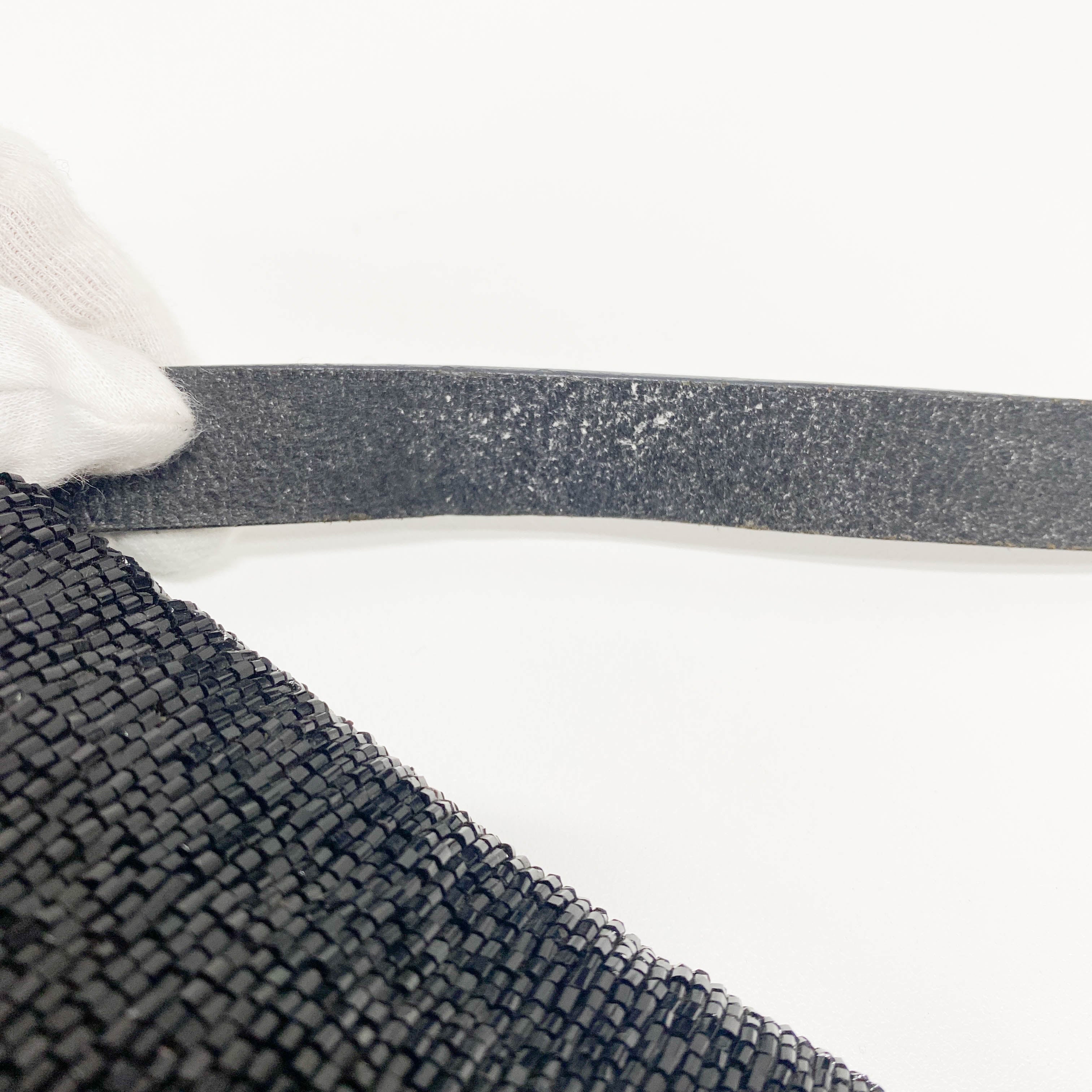 Baguette Black Beads Shoulder Bag