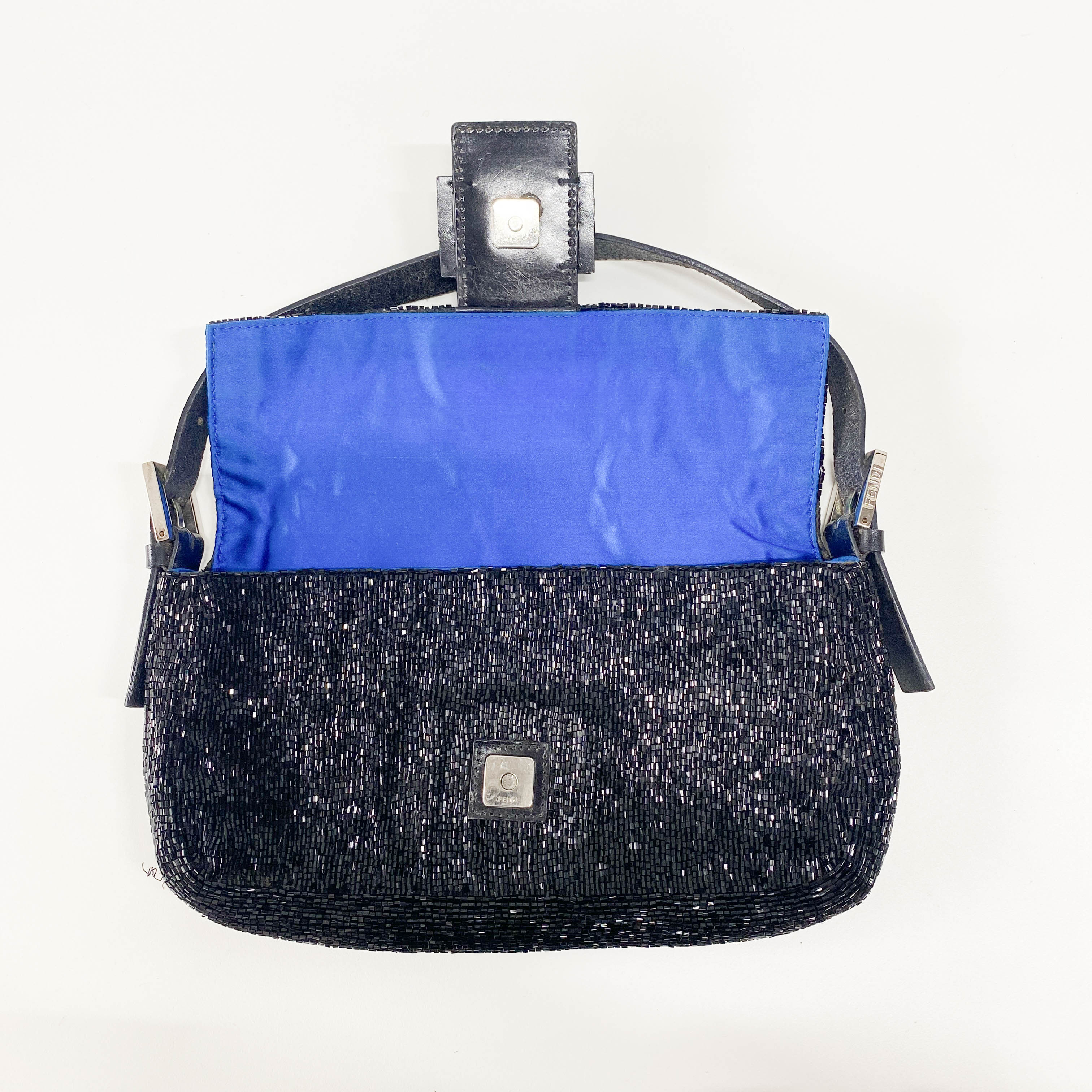 Baguette Black Beads Shoulder Bag