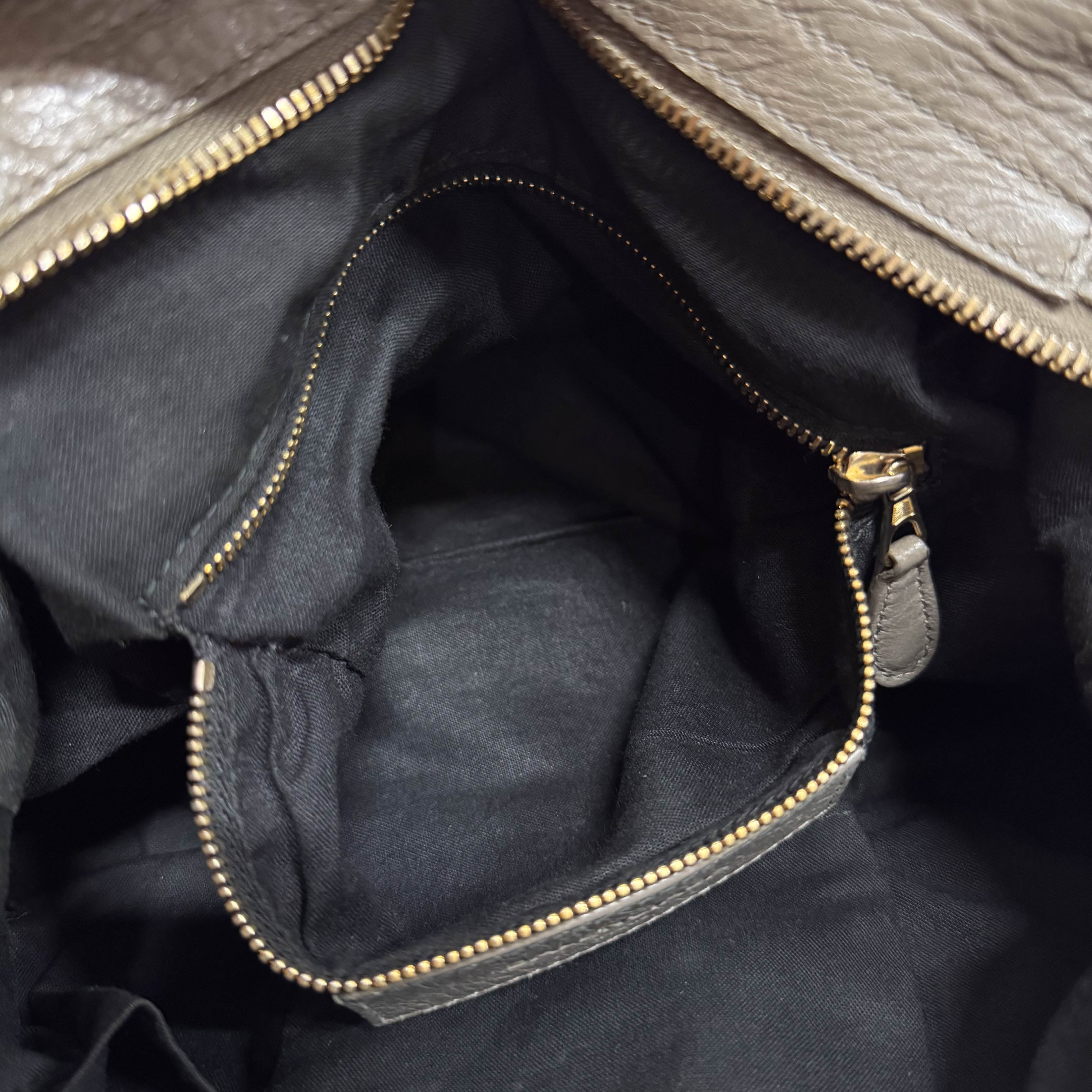 The First Grey Calfskin Leather Two Way Bag