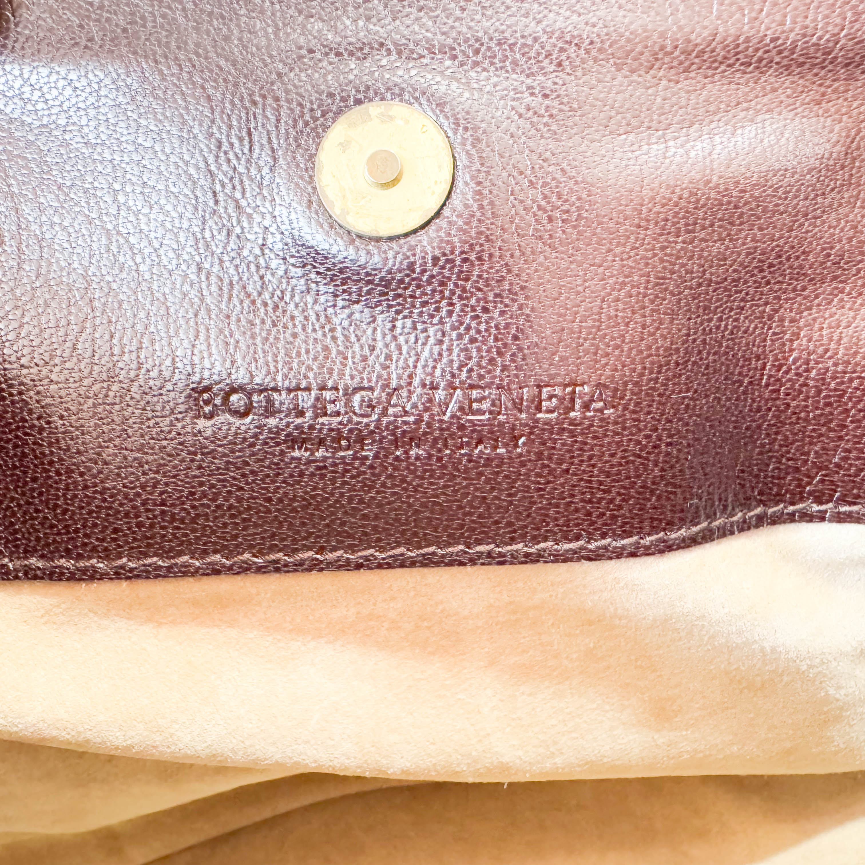 Intrecciato Brown Leather Handlebag