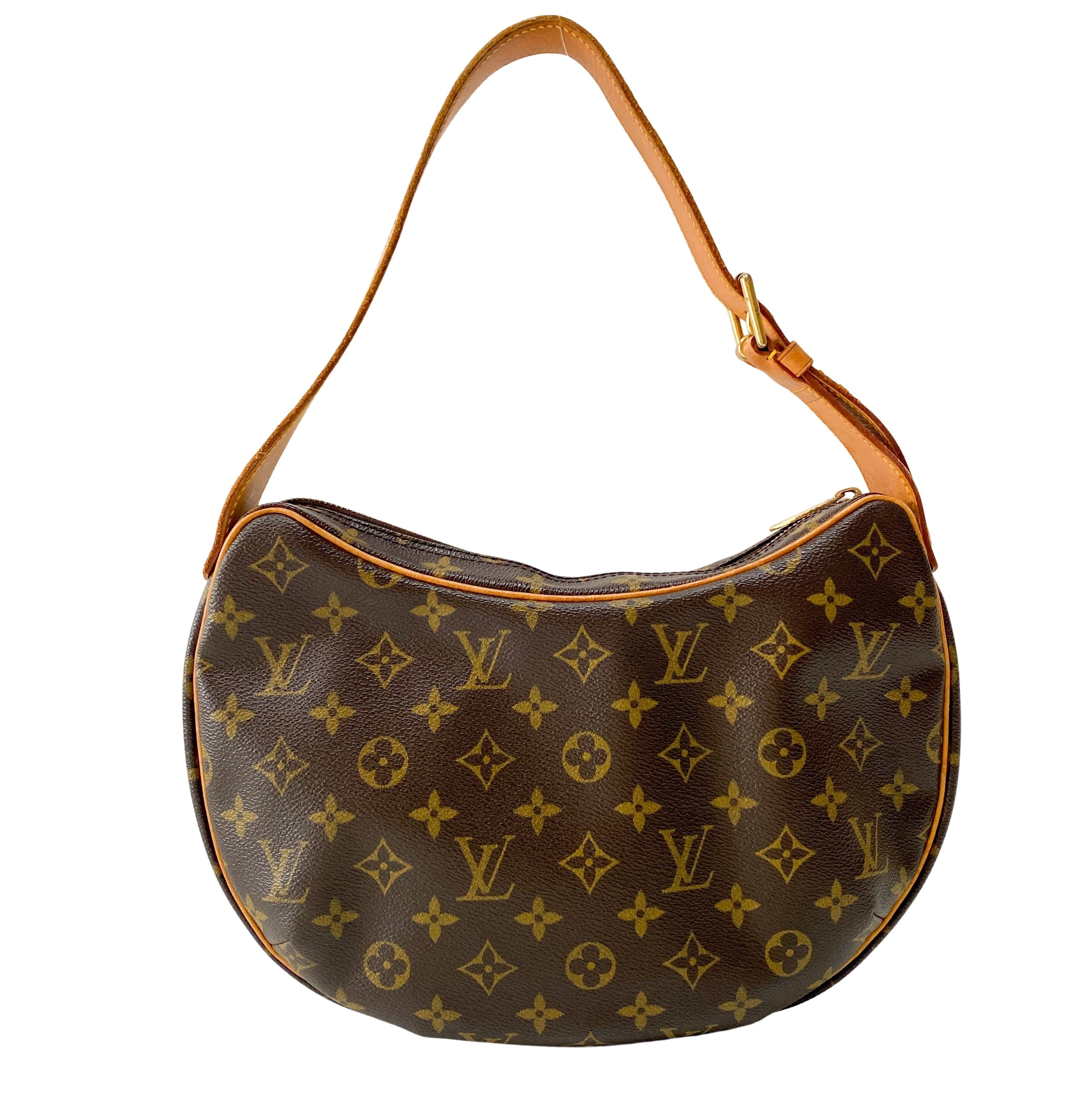 Croissant MM Monogram Brown Canvas Shoulder Bag