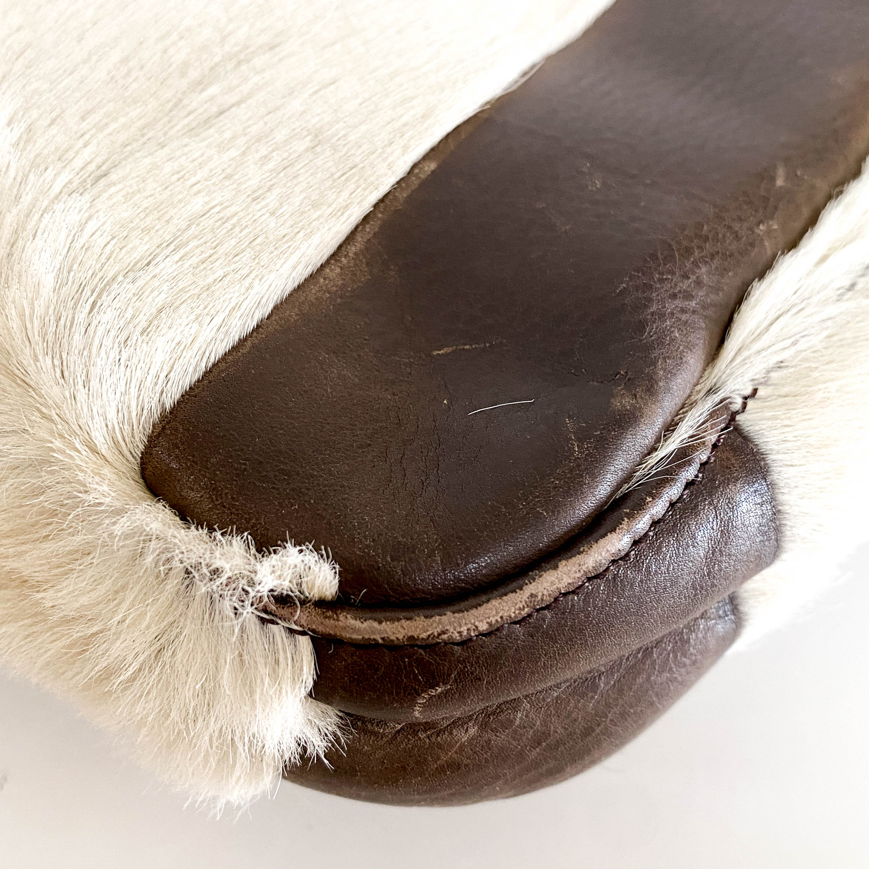 Baguette Cow Print Pony Hair Shoulder Bag