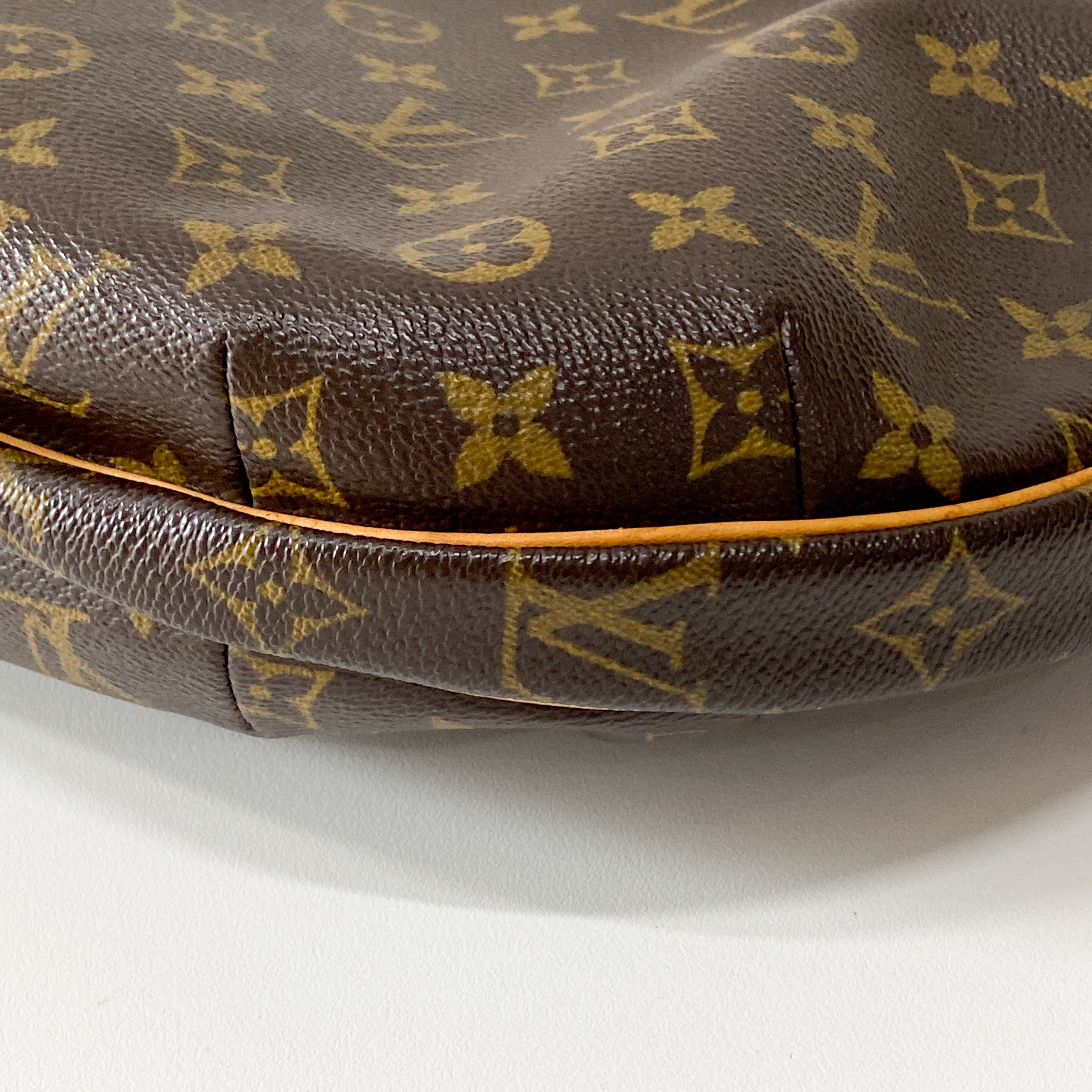 Croissant MM Monogram Brown Canvas Shoulder Bag